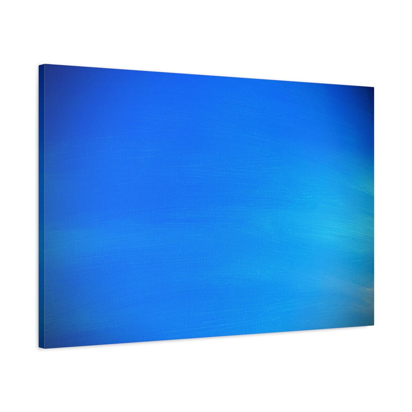 Blue Burst - Gradient Matte Canvas Print — Abstract Ocean Wall Art, Stretched 1.25"