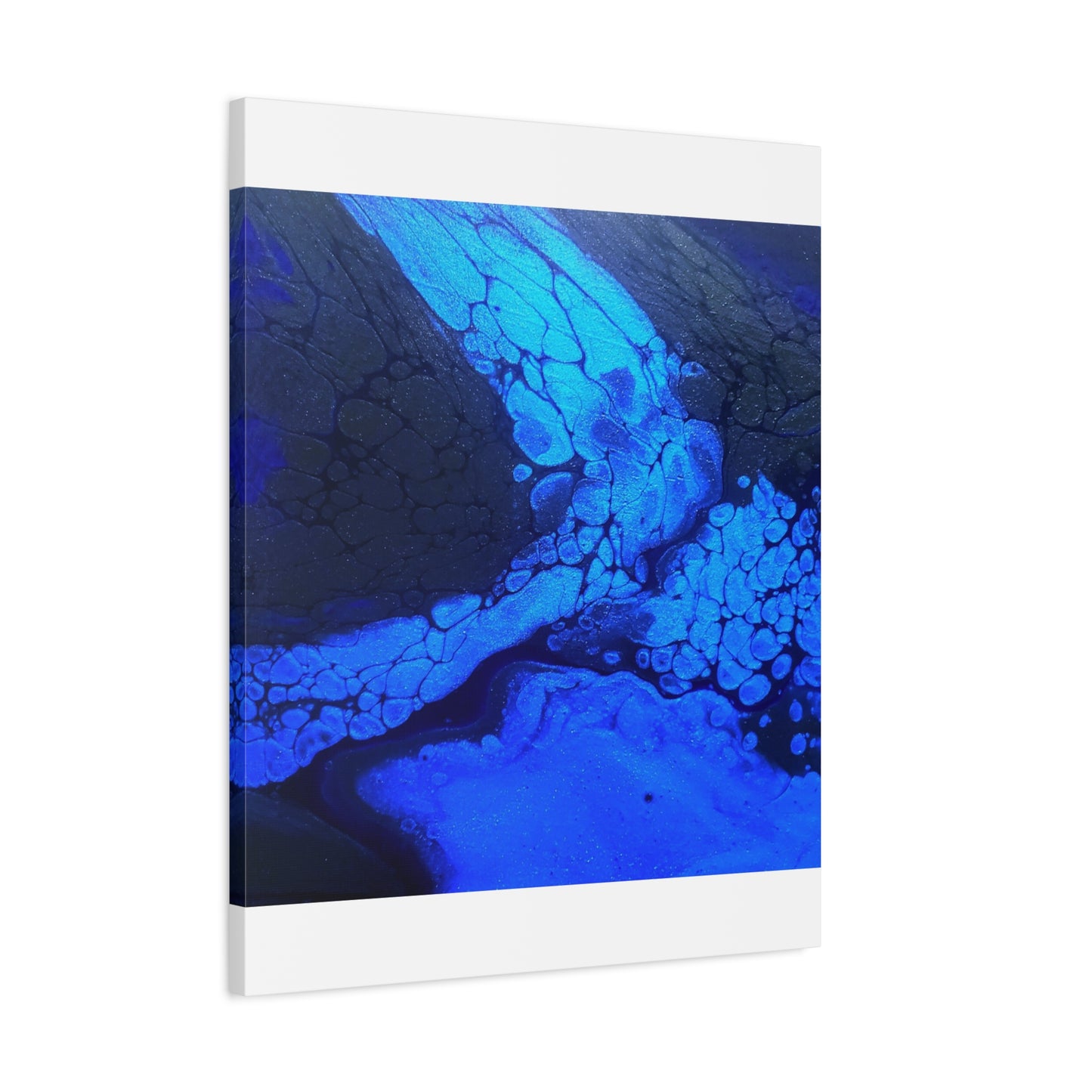 Abstract Blue Ocean Canvas Print — Matte Stretched Wall Art