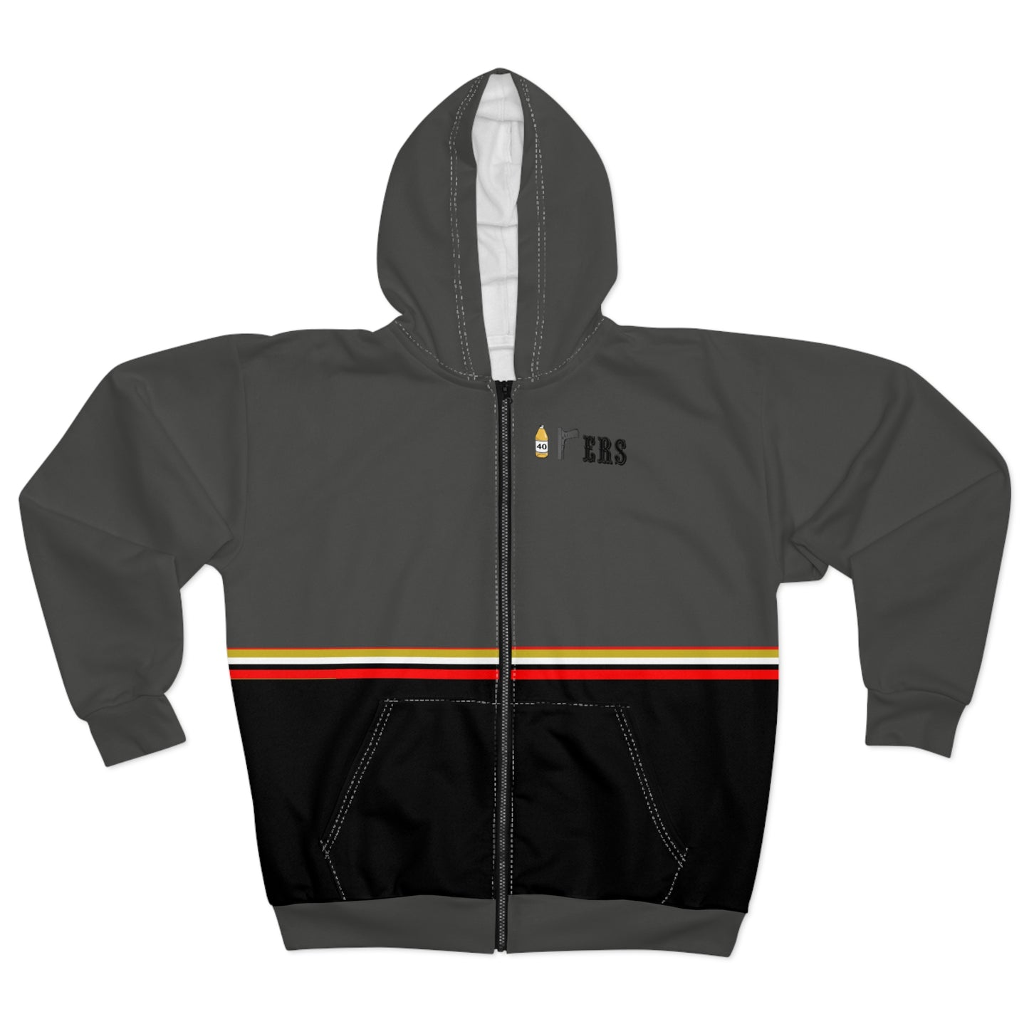 Copy of forties&nines - Unisex Zip Hoodie (AOP)