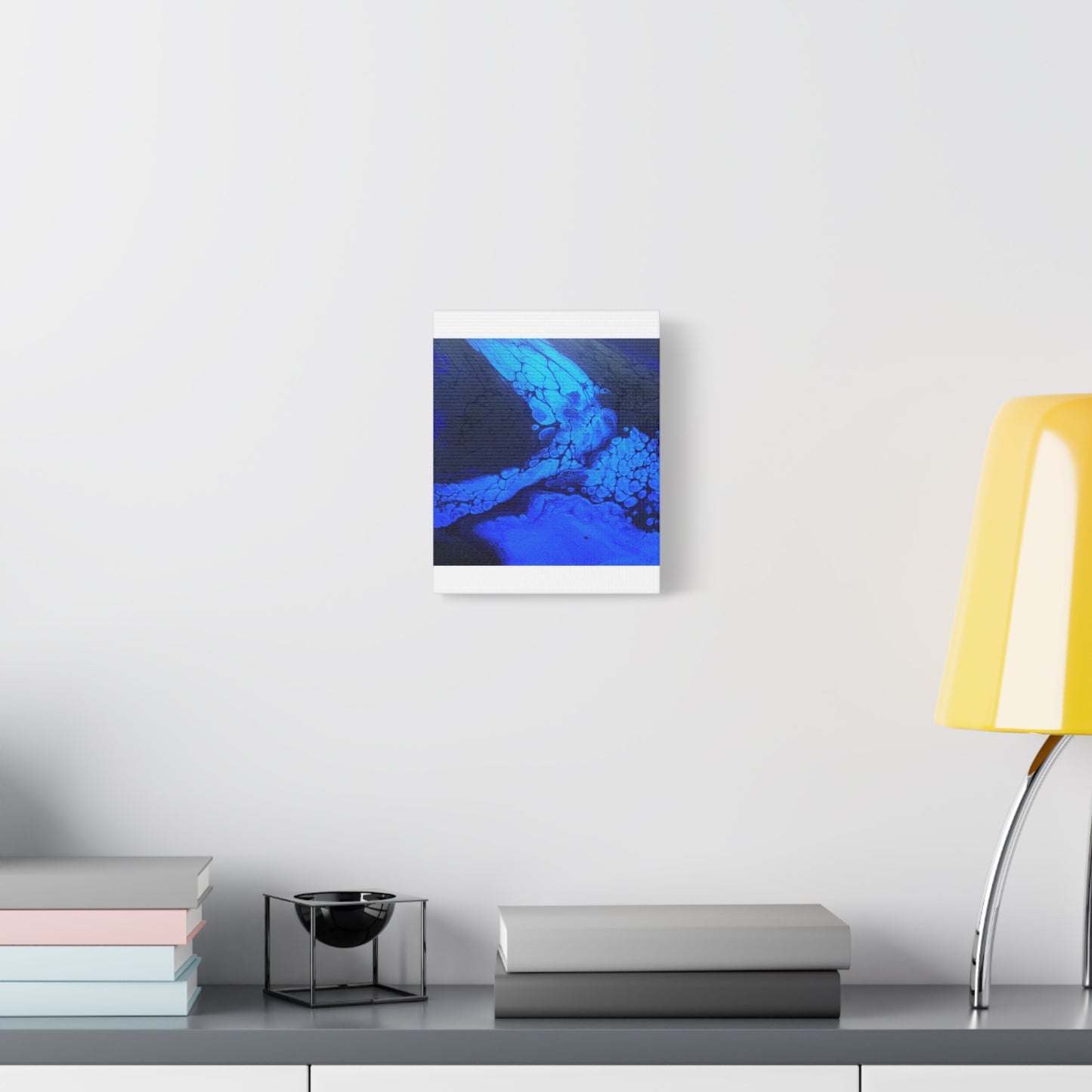 Abstract Blue Ocean Canvas Print — Matte Stretched Wall Art