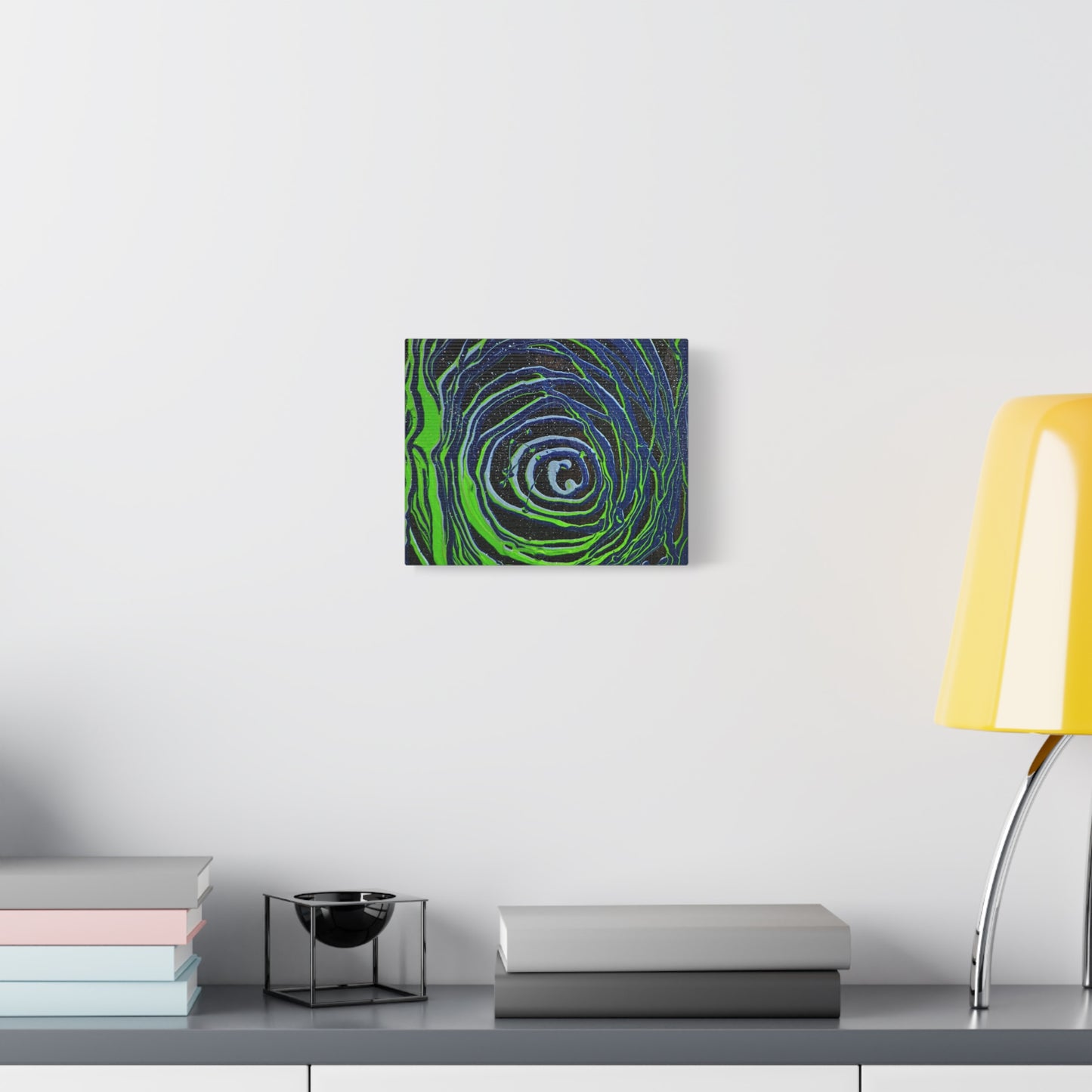 Abstract Green Swirl Matte Canvas Art — Stretched 1.25" Wall Décor