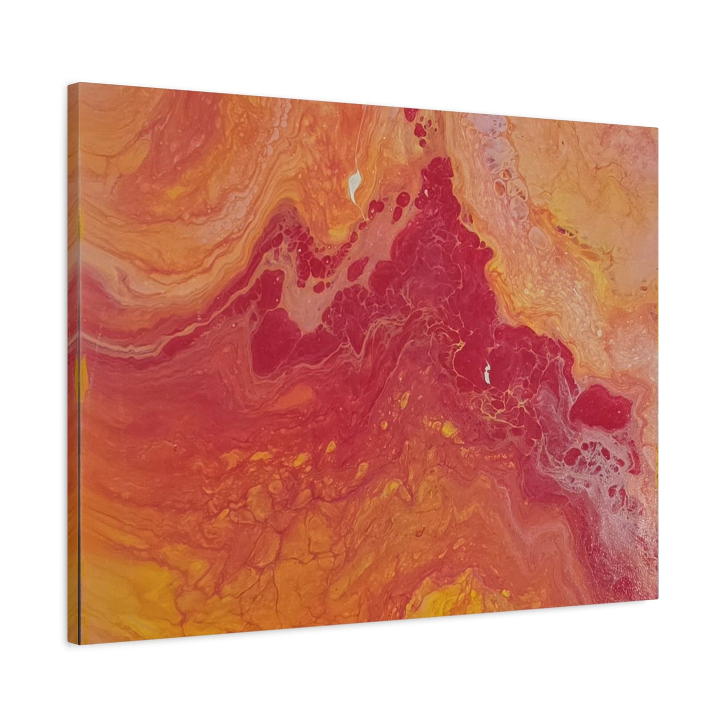 Abstract Pepto Popured - Sunset Swirl Matte Canvas Art - Stretched 1.25"