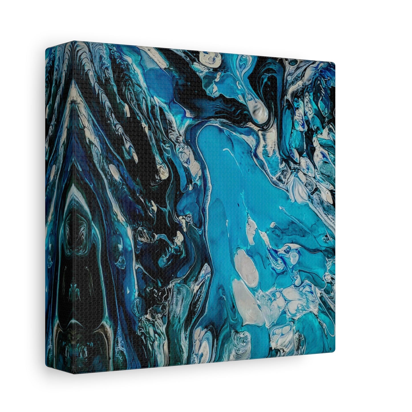 Blue Ocean Abstract Matte Canvas Print — Stretched Wall Art