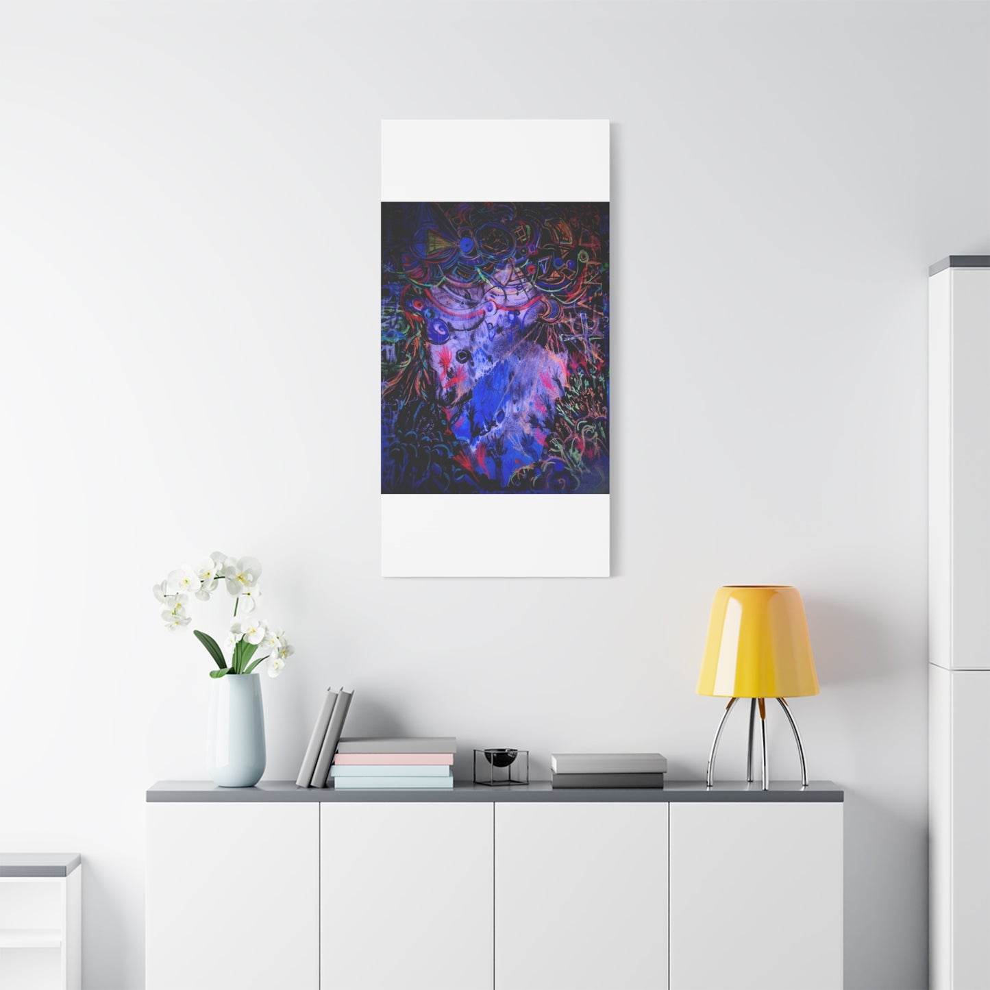 soul_extractions - Abstract Neon Canvas Art - Vibrant Psychedelic Wall Decor