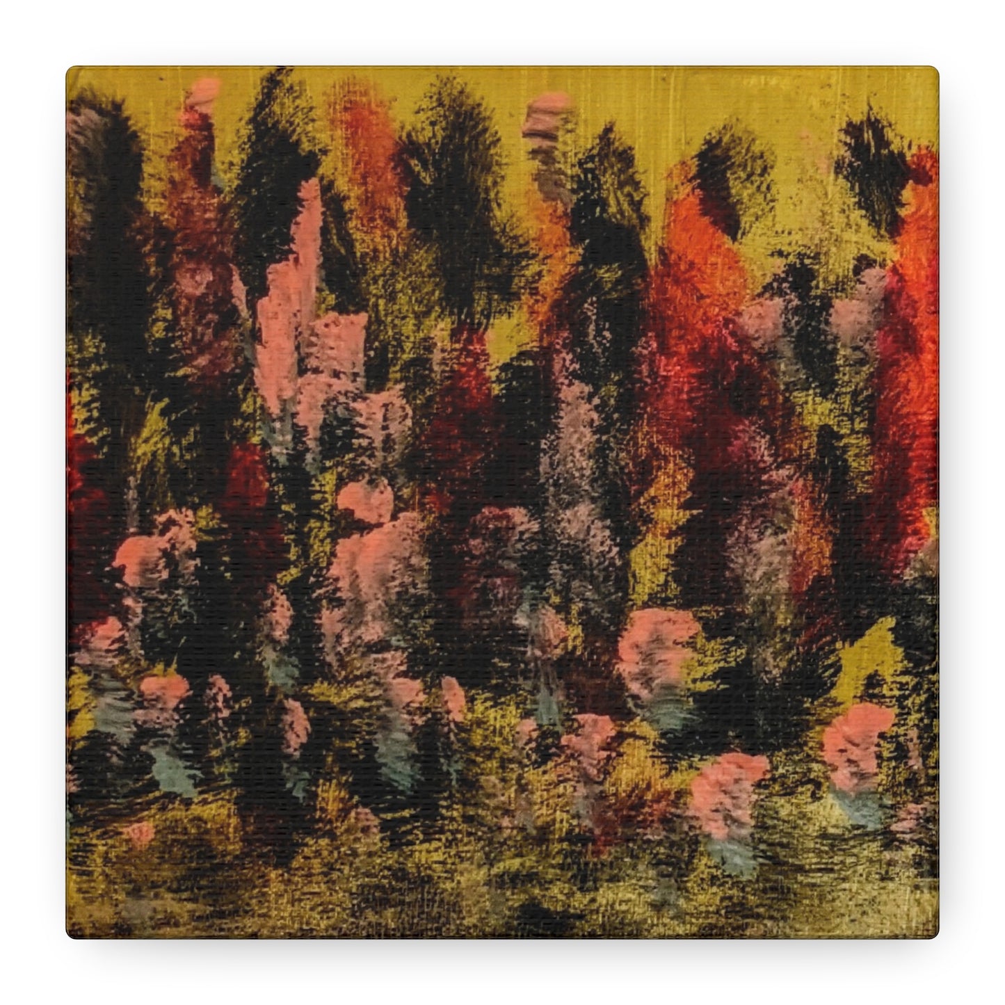 Autumn Forest Abstract — Matte Stretched Canvas
