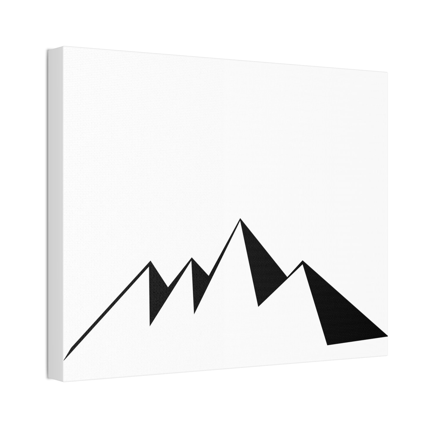 mountains001 - Modern Black Mountain Canvas Art