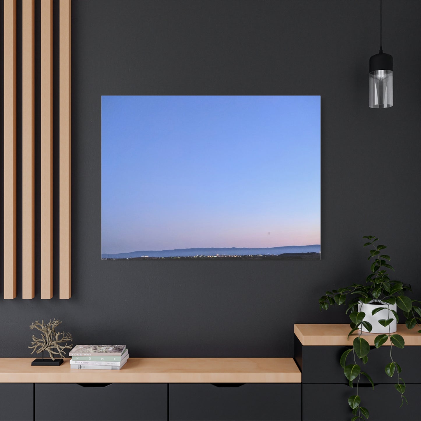 Serene Blue Horizon Matte Canvas Print — Stretched Wall Art