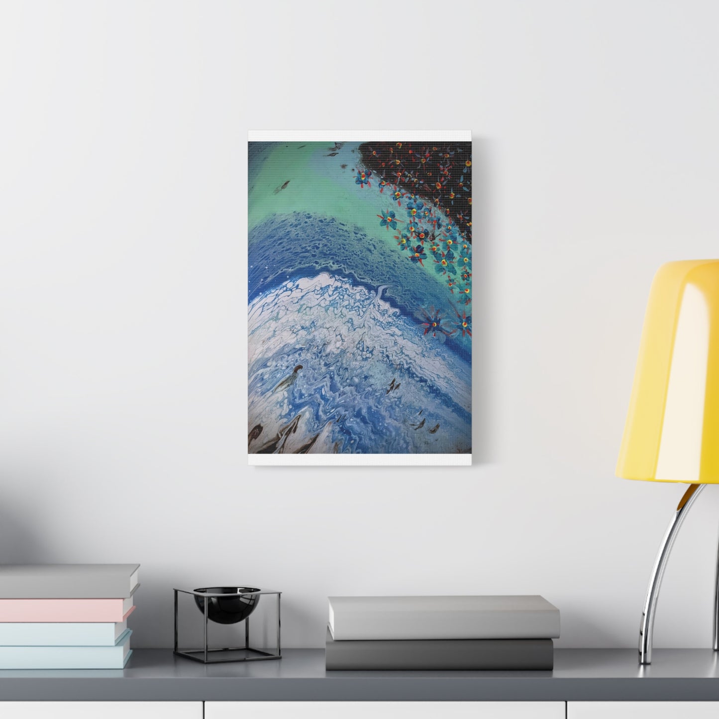 floetrol&flowers - Abstract Matte Canvas Print — Floral Accents Stretched Wall Art
