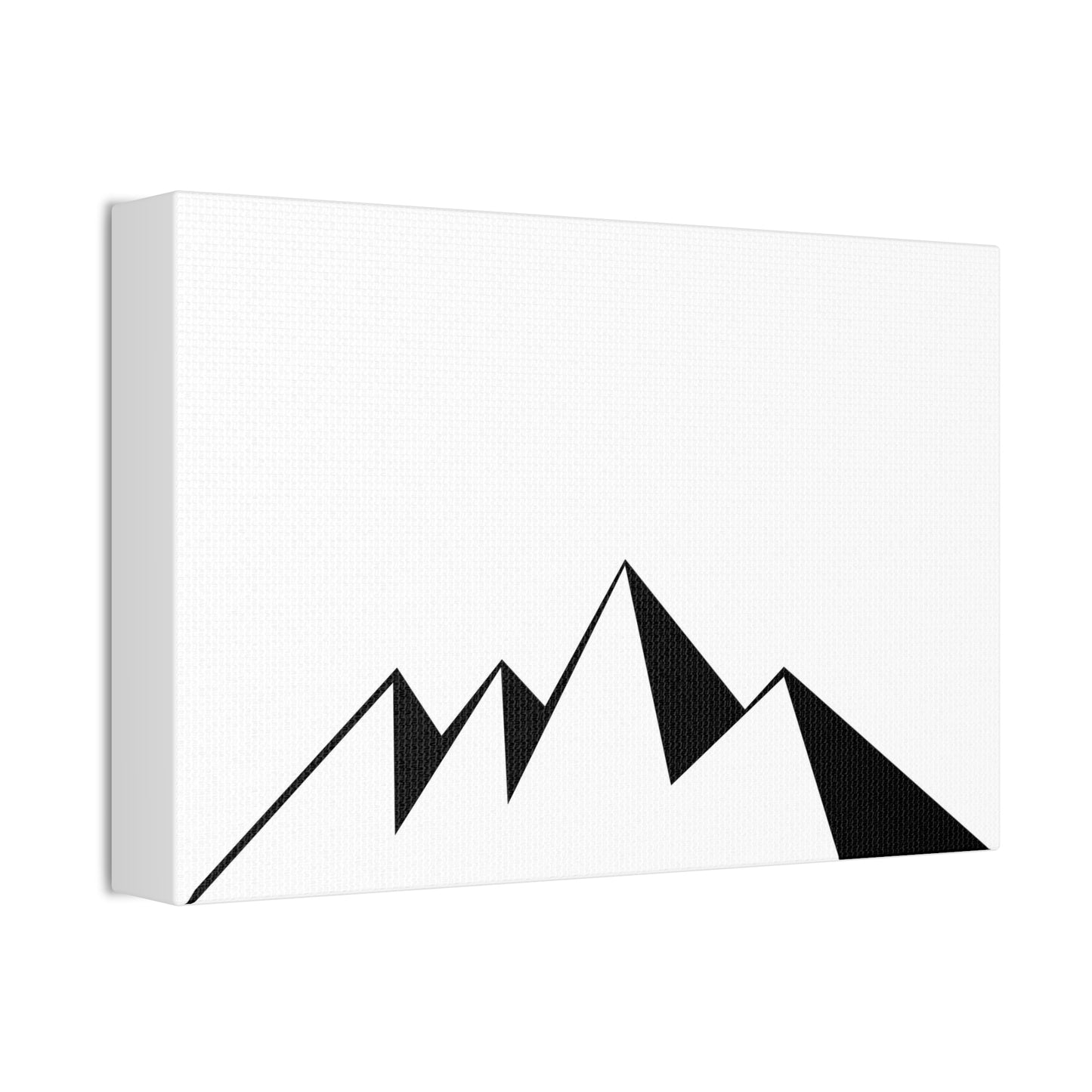 mountains001 - Modern Black Mountain Canvas Art