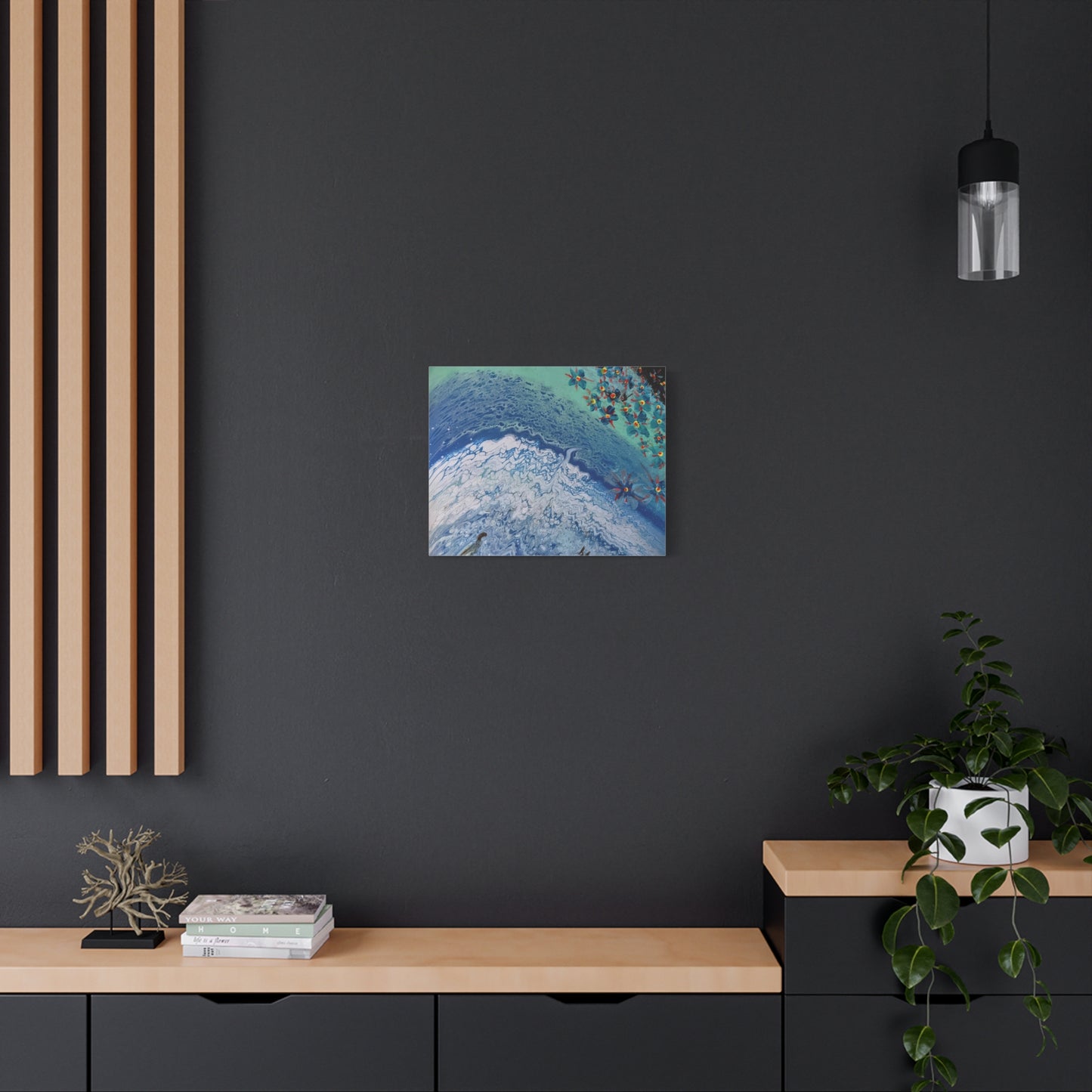 floetrol&flowers - Abstract Matte Canvas Print — Floral Accents Stretched Wall Art