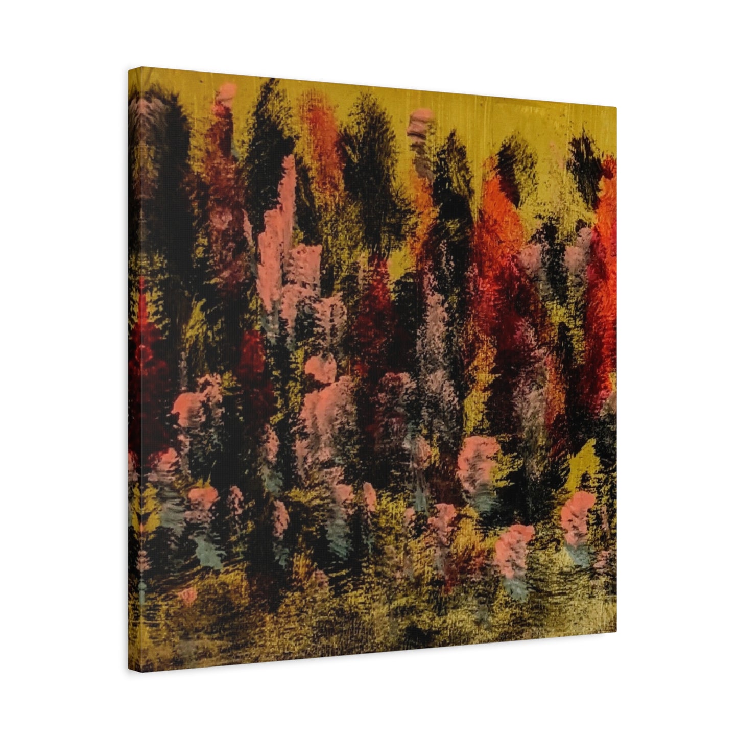 Autumn Forest Abstract — Matte Stretched Canvas