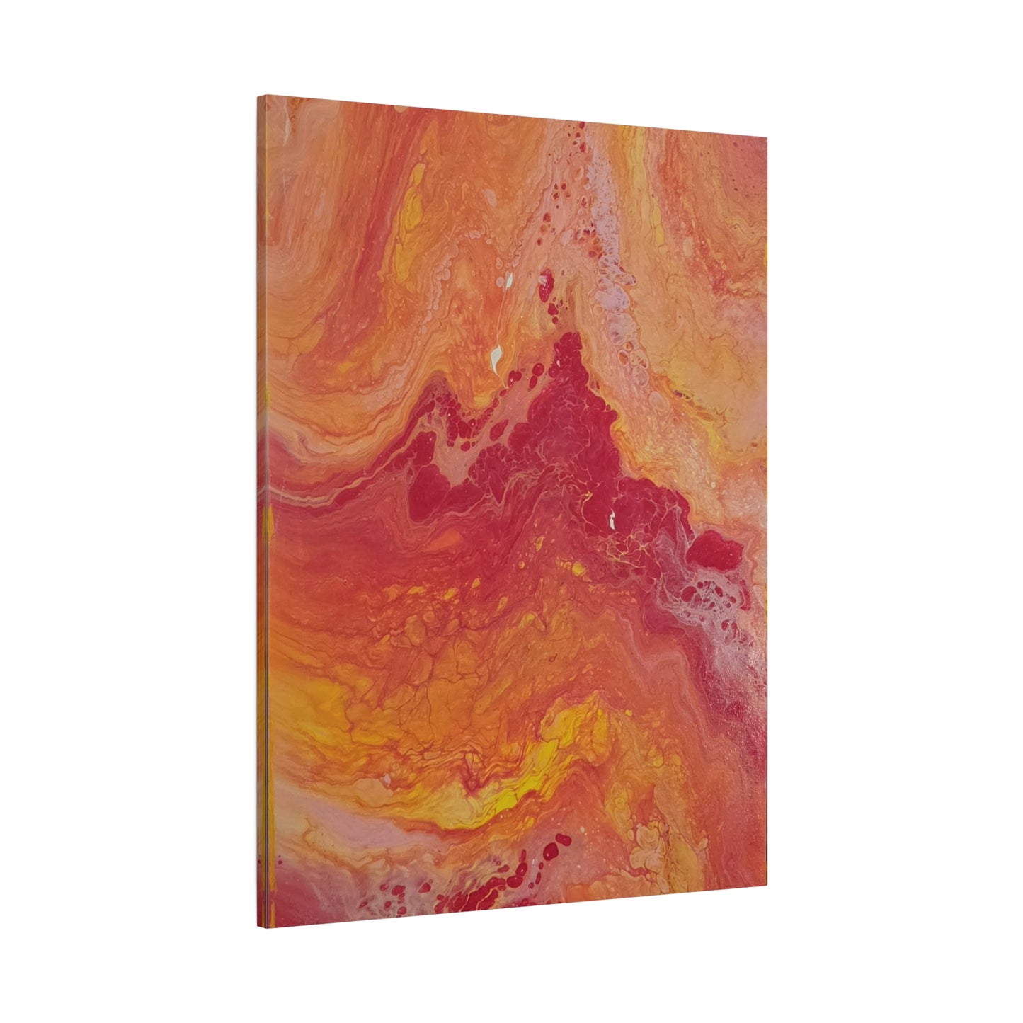Abstract Pepto Popured - Sunset Swirl Matte Canvas Art - Stretched 1.25"