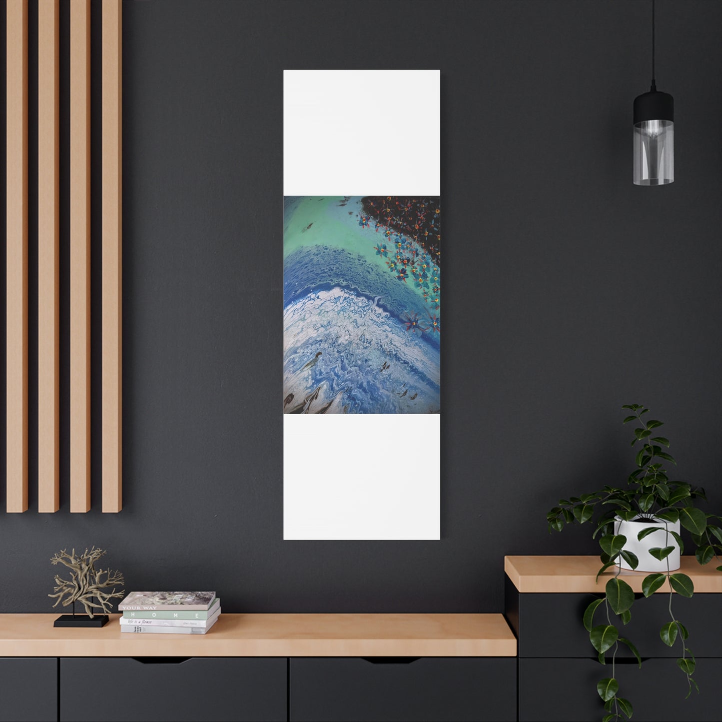 floetrol&flowers - Abstract Matte Canvas Print — Floral Accents Stretched Wall Art