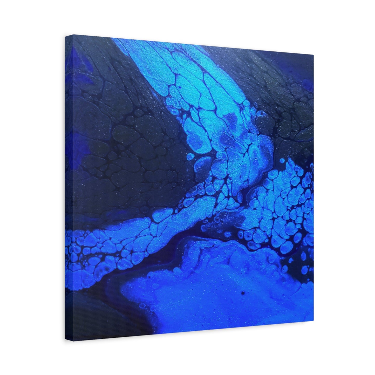 Abstract Blue Ocean Canvas Print — Matte Stretched Wall Art