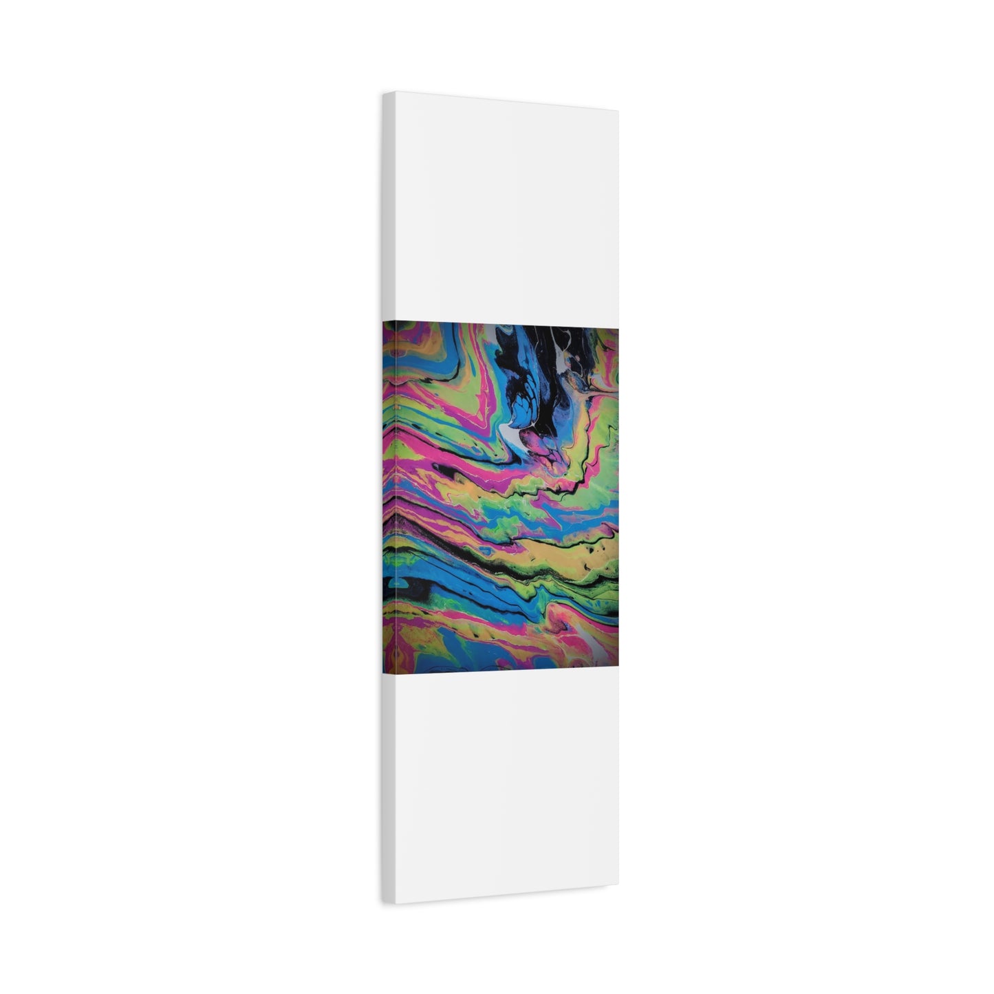 Abstract Neon Fluid Art Canvas Print — Vibrant Psychedelic Wall Decor