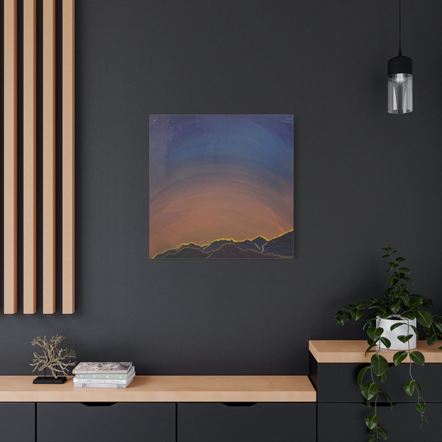 Sunset Mountain Canvas Wall Art - first light — Matte Stretched Landscape Print