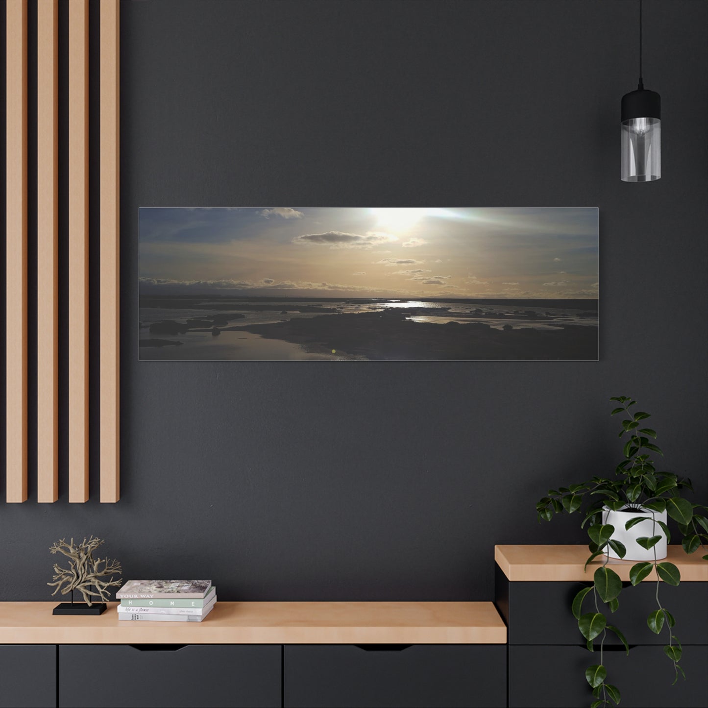 Don Edwards wildlife preserve - Reflection Canvas Wall Art — Coastal Landscape Print