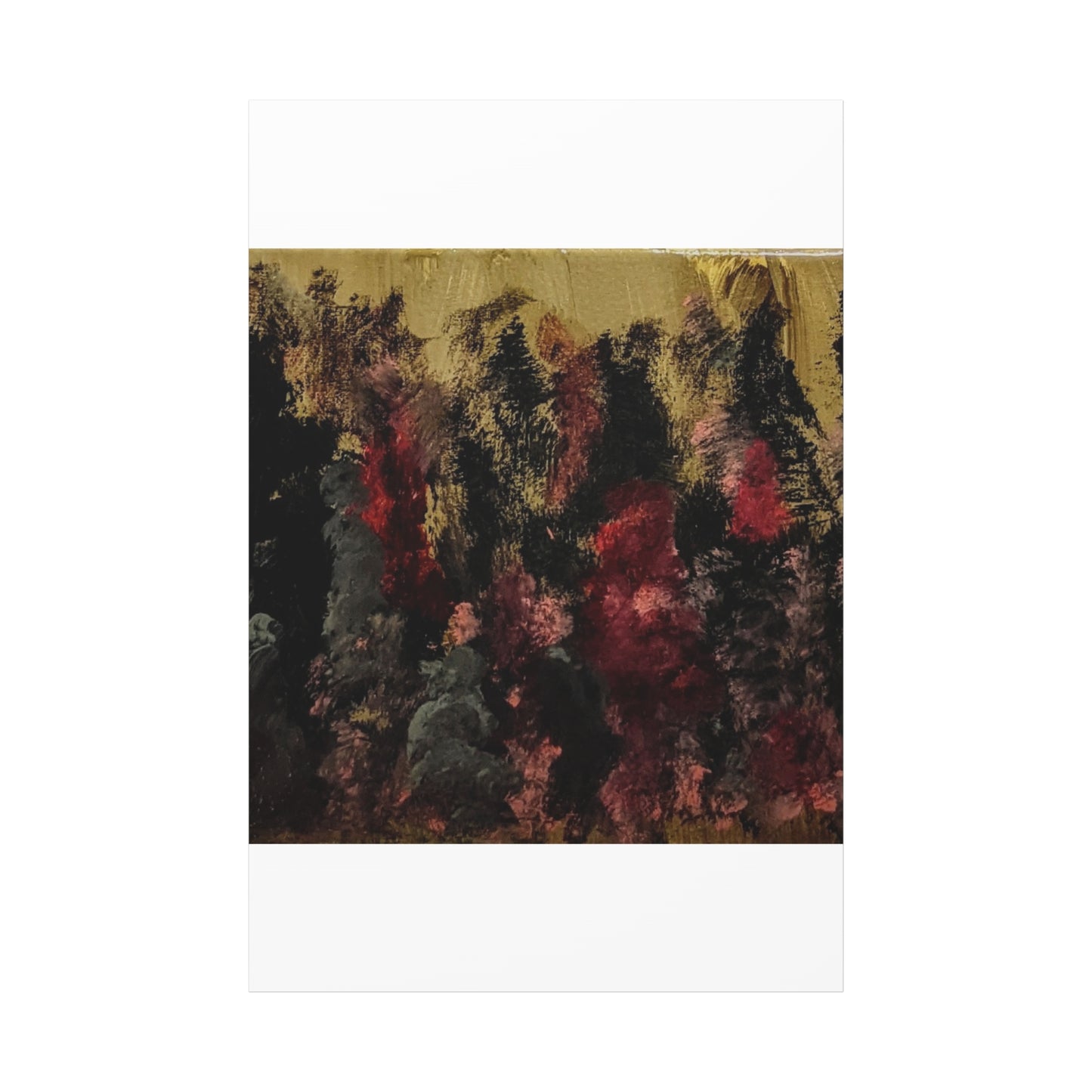 Autumn Forest Nightscape Matte Canvas Print — Stretched 1.25"