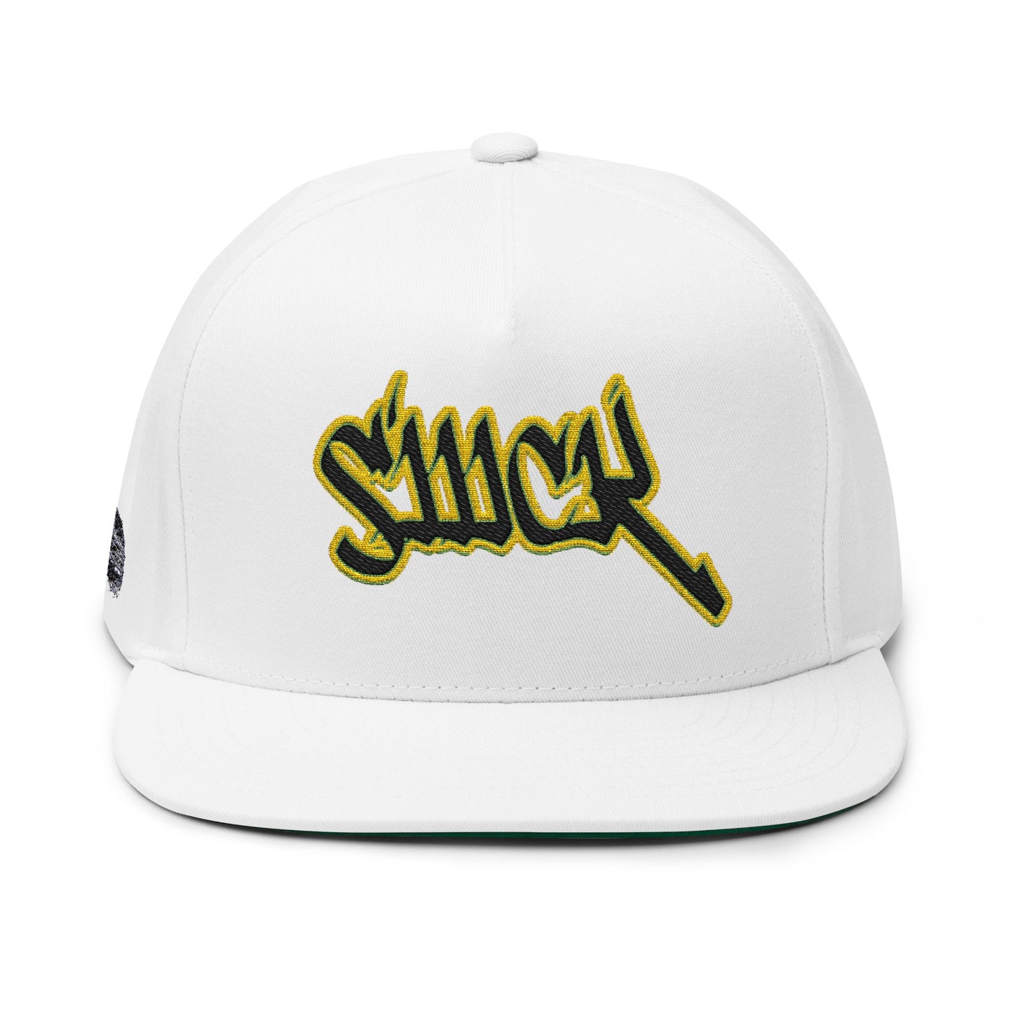 triple_siiick - Embroidered Snapback Hat — "siiick" Yellow Outline