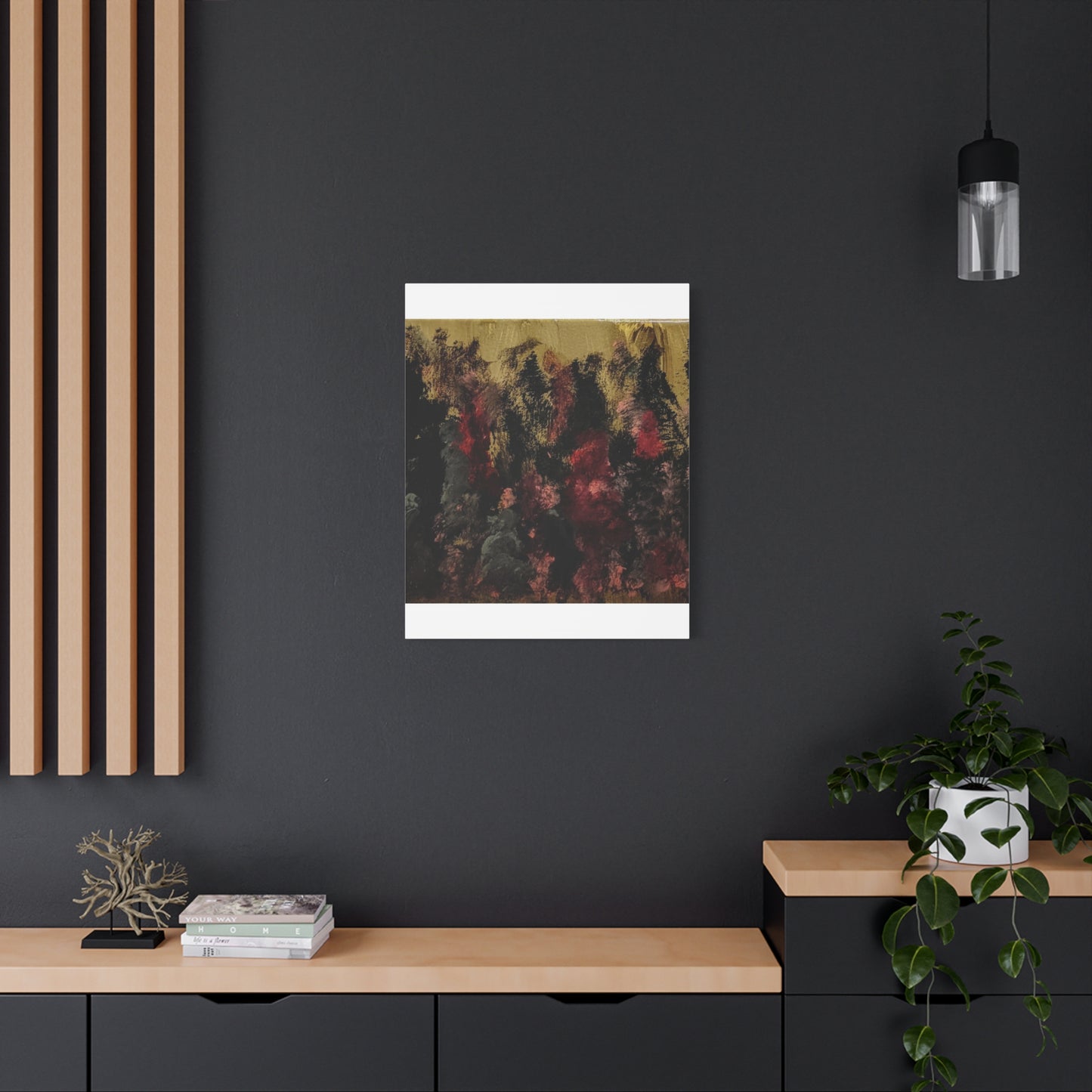 Autumn Forest Nightscape Matte Canvas Print — Stretched 1.25"