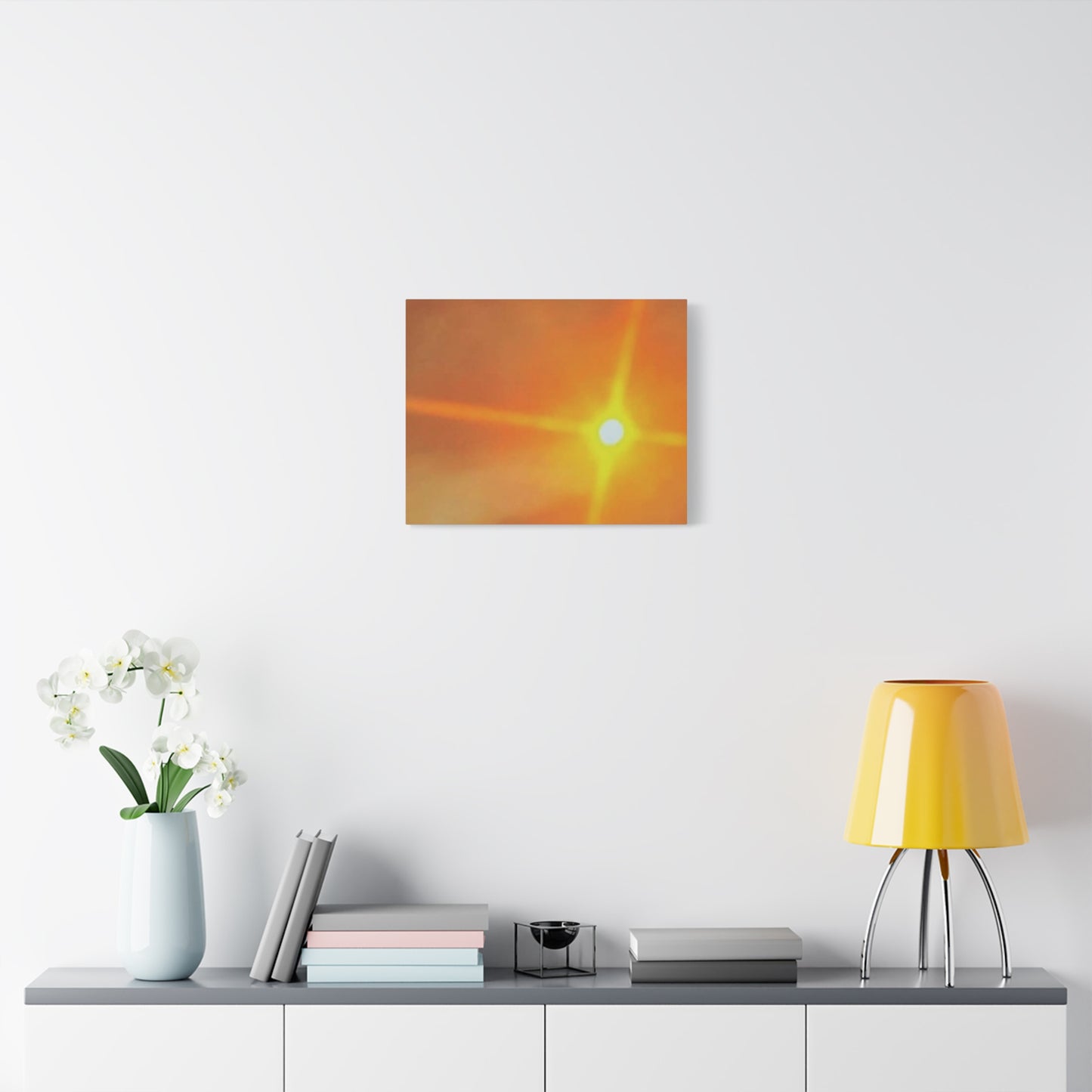 Sunburst Sunset Canvas Print — Warm Abstract Wall Art