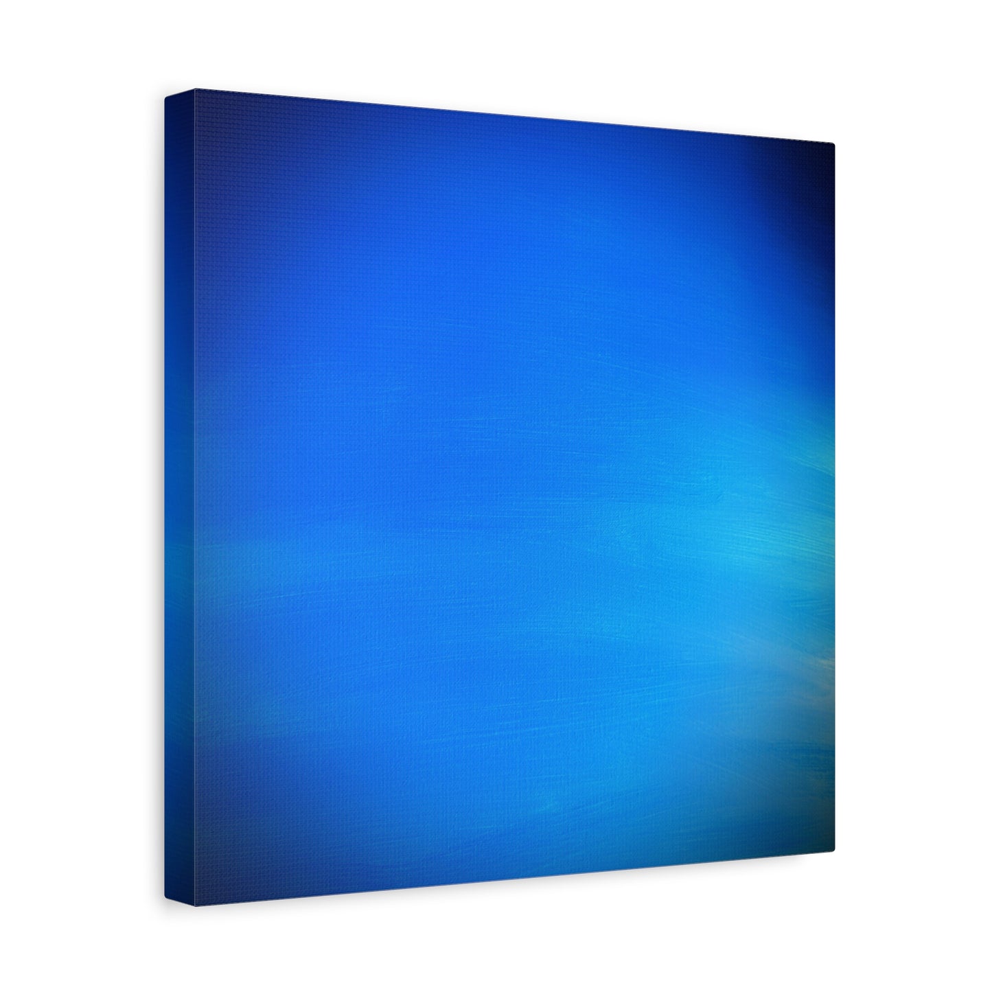 Blue Burst - Gradient Matte Canvas Print — Abstract Ocean Wall Art, Stretched 1.25"