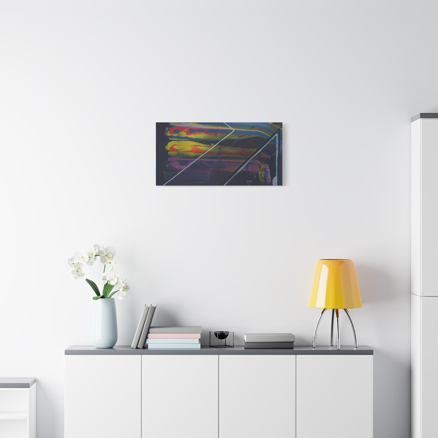 Abstract Geometric Canvas Art - 2025 astronomy – Colorful Drip Triangle Stretched Canvas