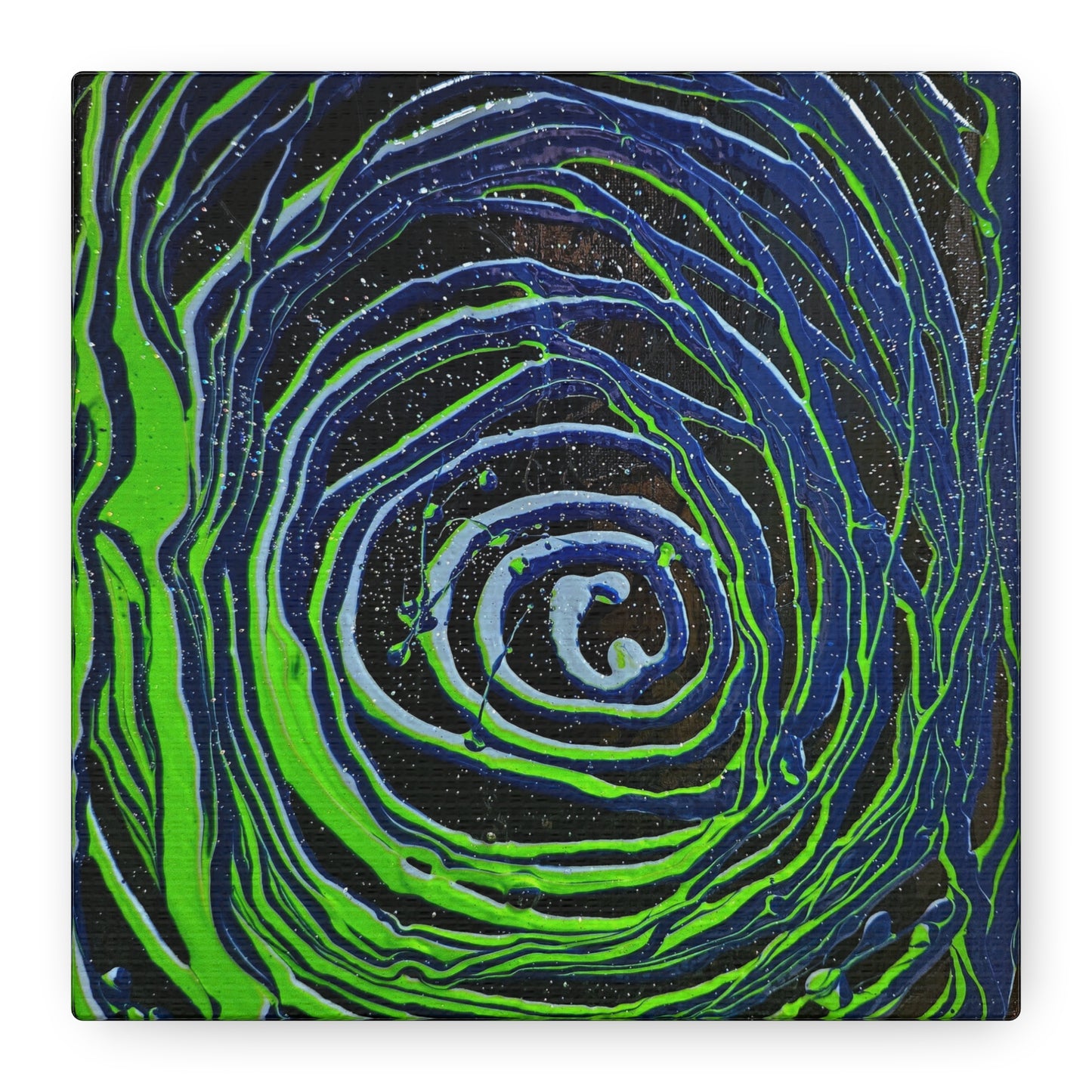 Abstract Green Swirl Matte Canvas Art — Stretched 1.25" Wall Décor
