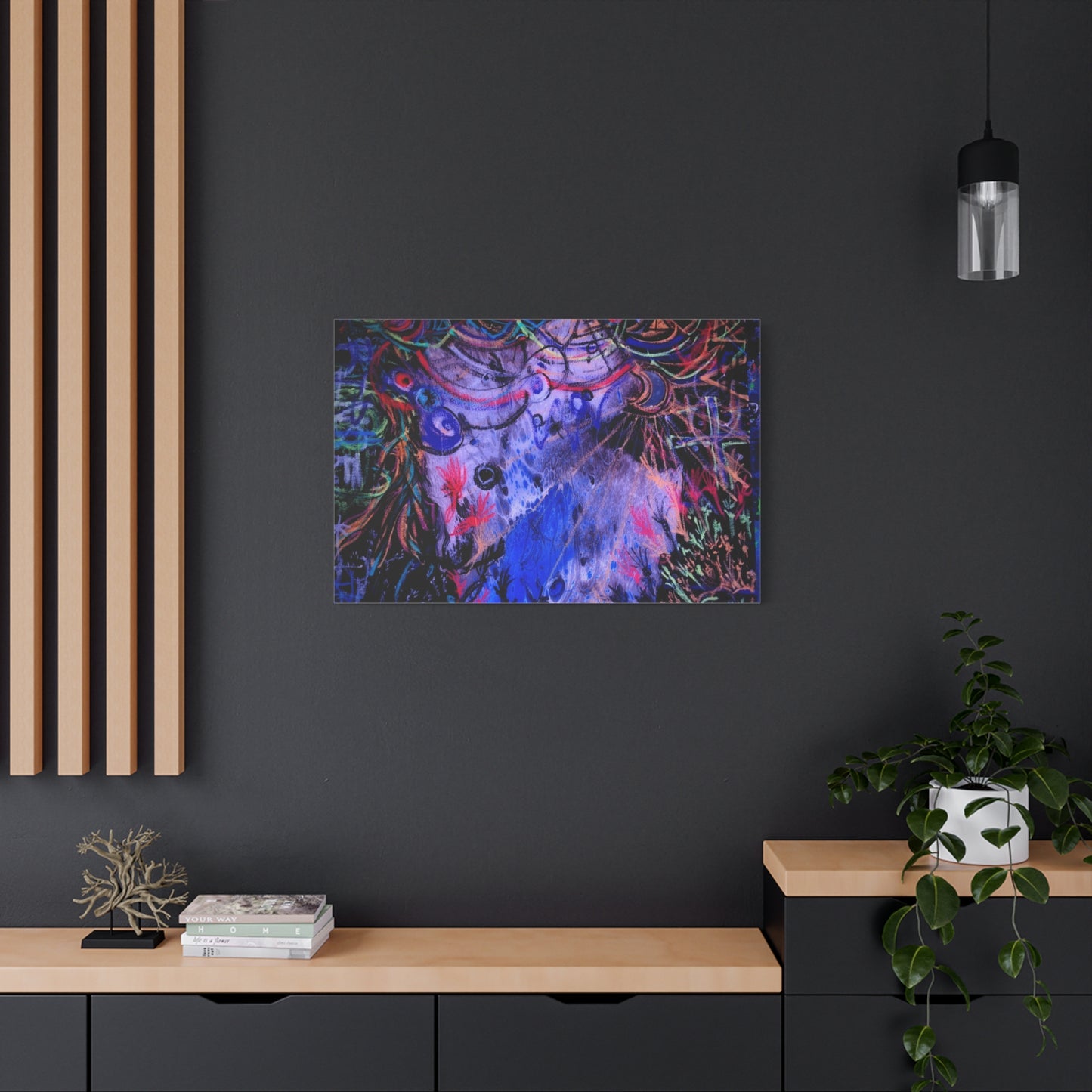 soul_extractions - Abstract Neon Canvas Art - Vibrant Psychedelic Wall Decor