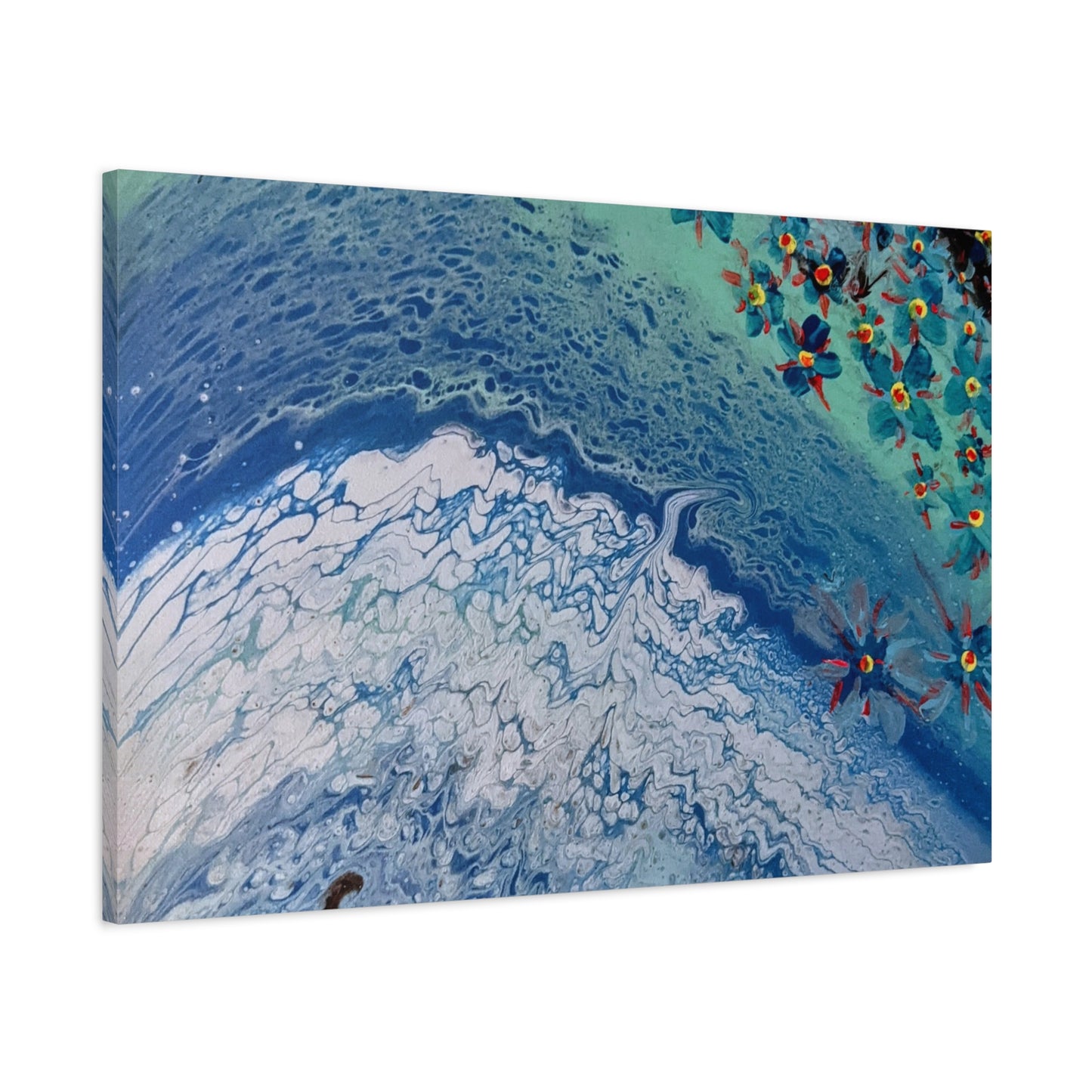 floetrol&flowers - Abstract Matte Canvas Print — Floral Accents Stretched Wall Art