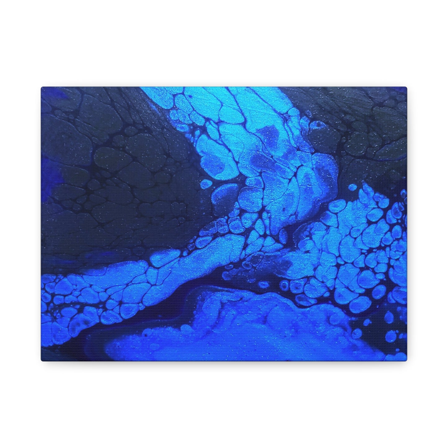 Abstract Blue Ocean Canvas Print — Matte Stretched Wall Art