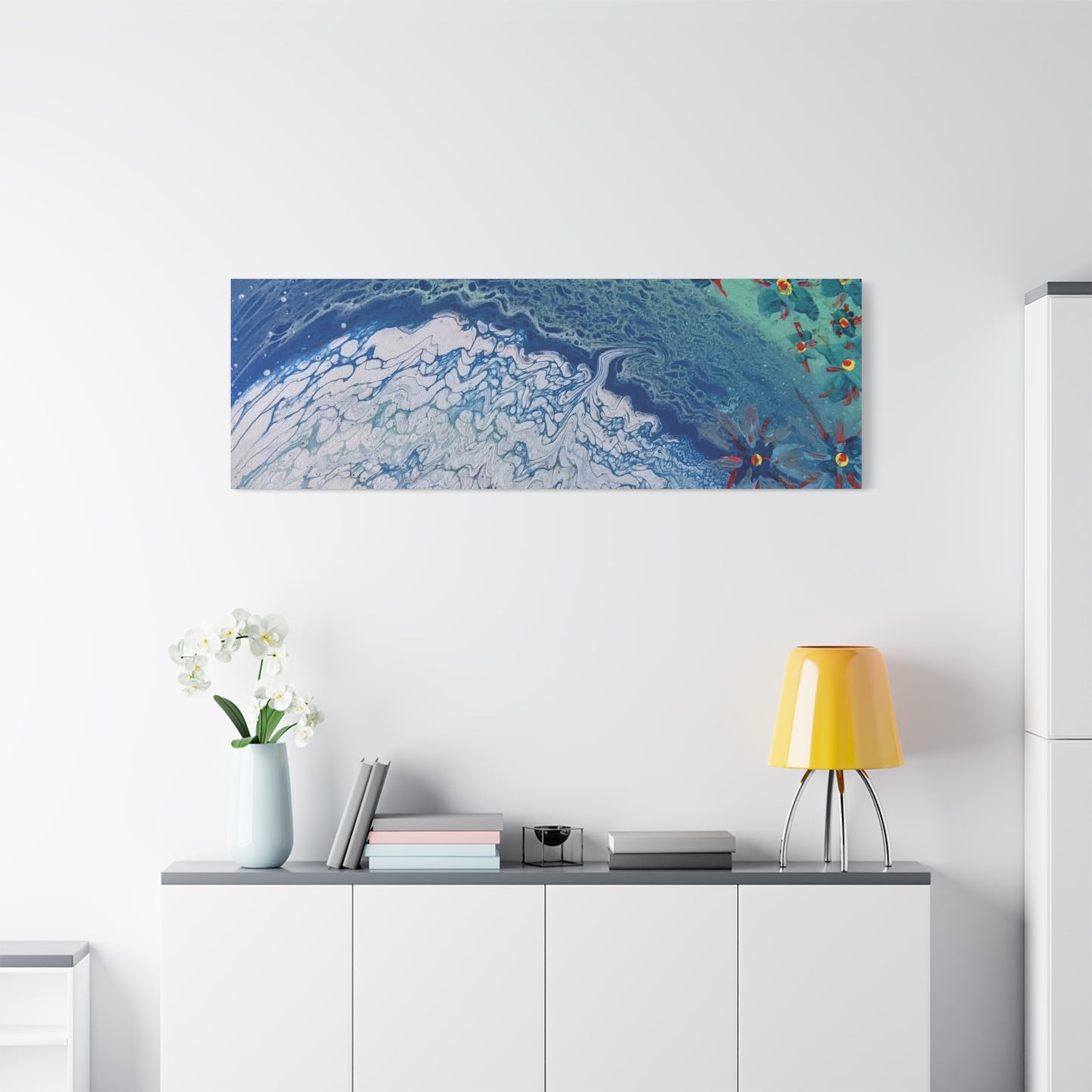 floetrol&flowers - Abstract Matte Canvas Print — Floral Accents Stretched Wall Art