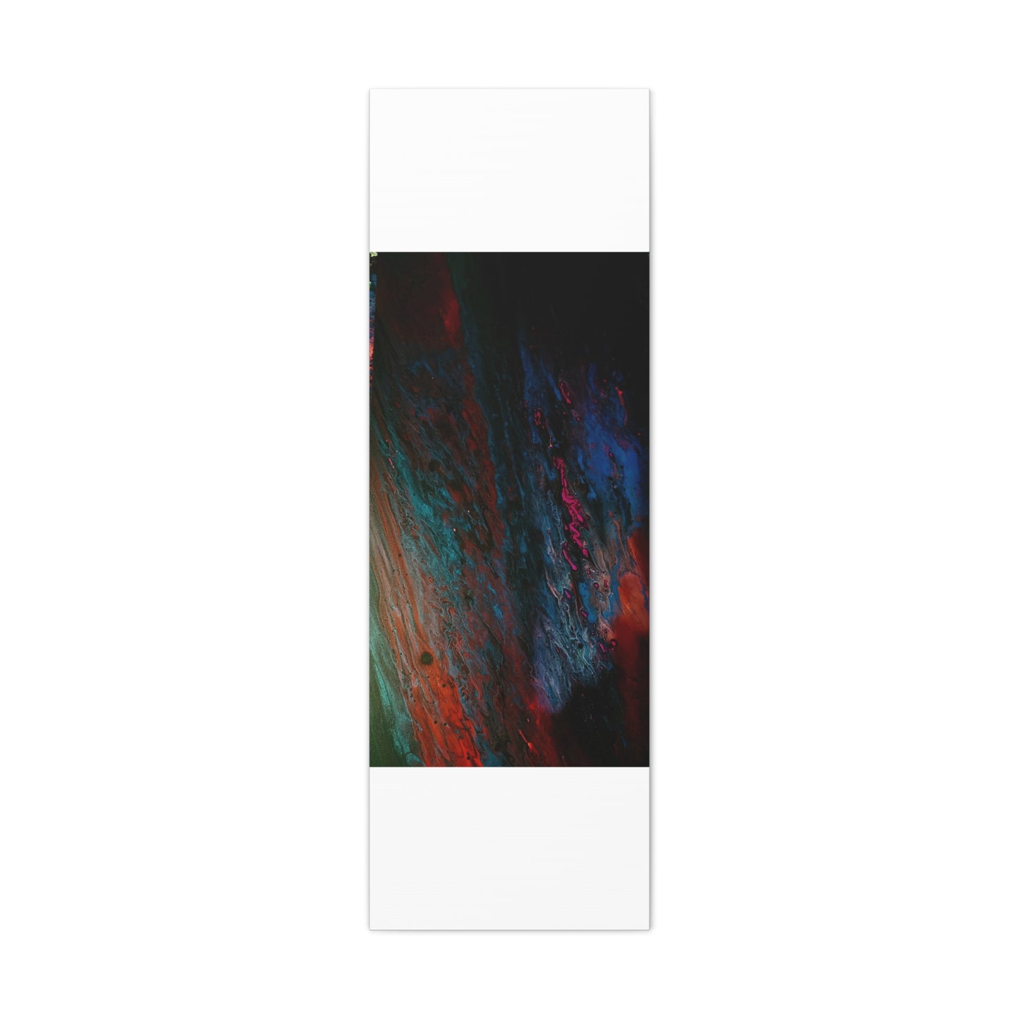 Abstract Fluid Art Canvas Wall Art - Jupiter pour — Vibrant Ocean Night Matte Stretched Canvas
