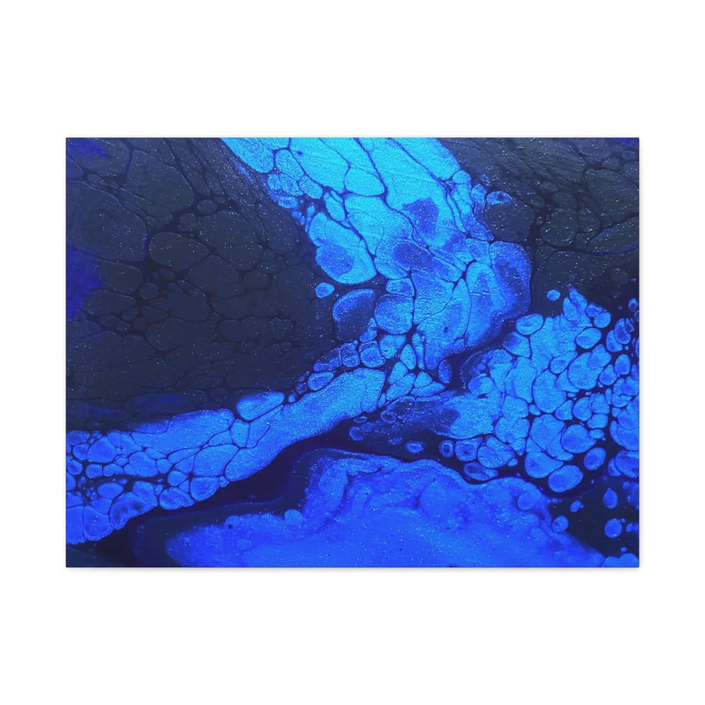 Abstract Blue Ocean Canvas Print — Matte Stretched Wall Art