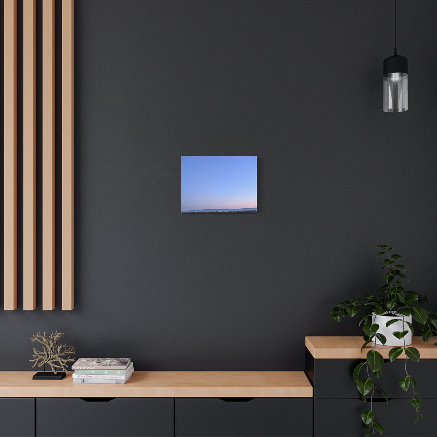 Serene Blue Horizon Matte Canvas Print — Stretched Wall Art