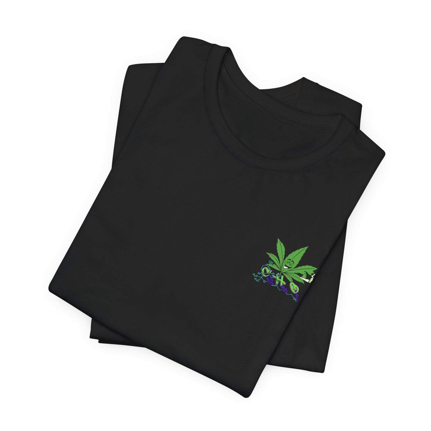C16H21O2 - Minimal Marijuana Plant Graphic T-Shirt