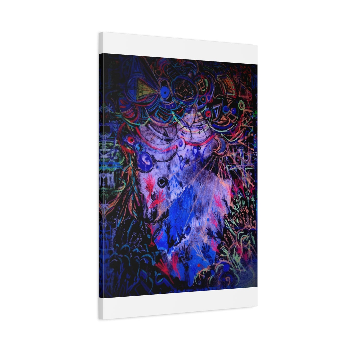 soul_extractions - Abstract Neon Canvas Art - Vibrant Psychedelic Wall Decor