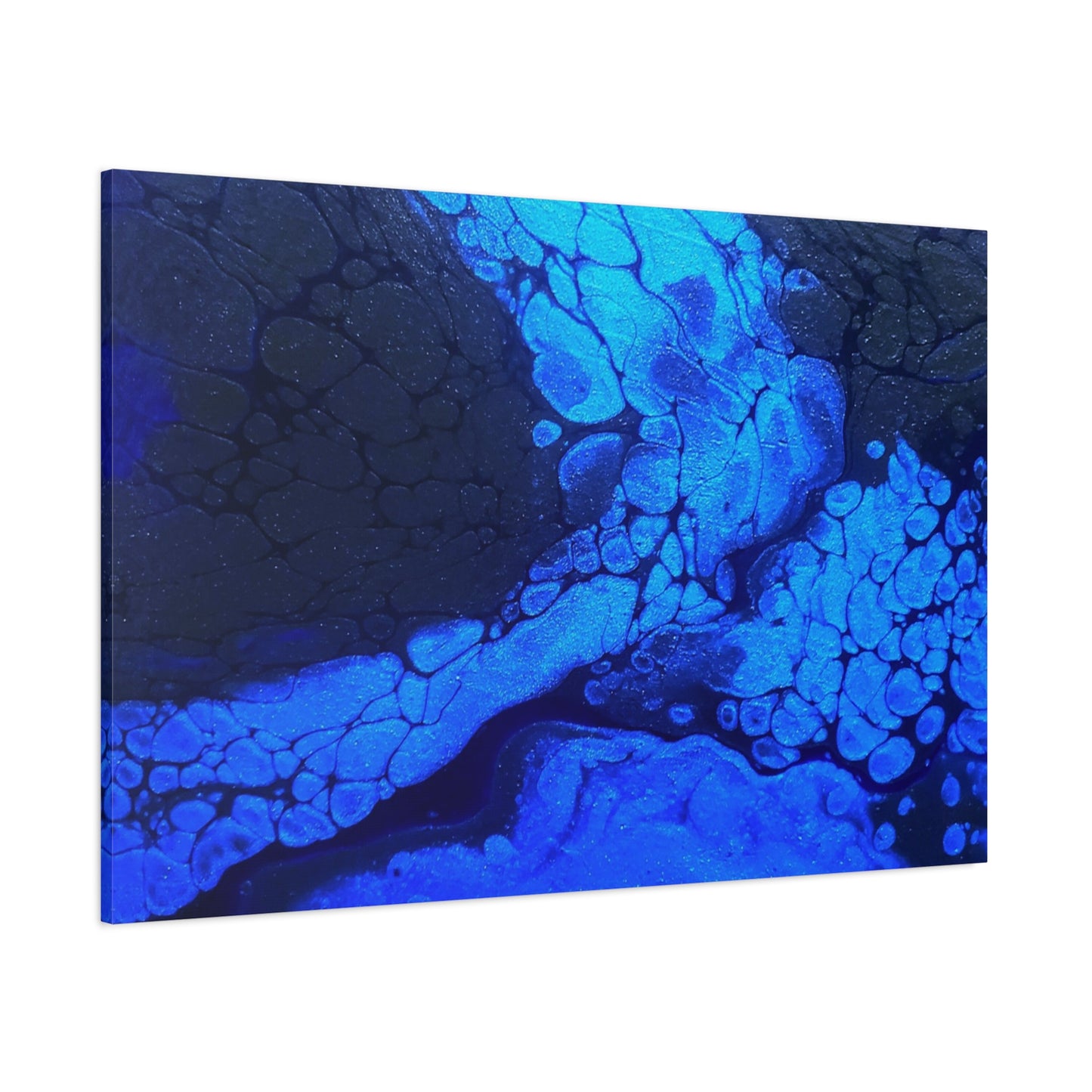 Abstract Blue Ocean Canvas Print — Matte Stretched Wall Art