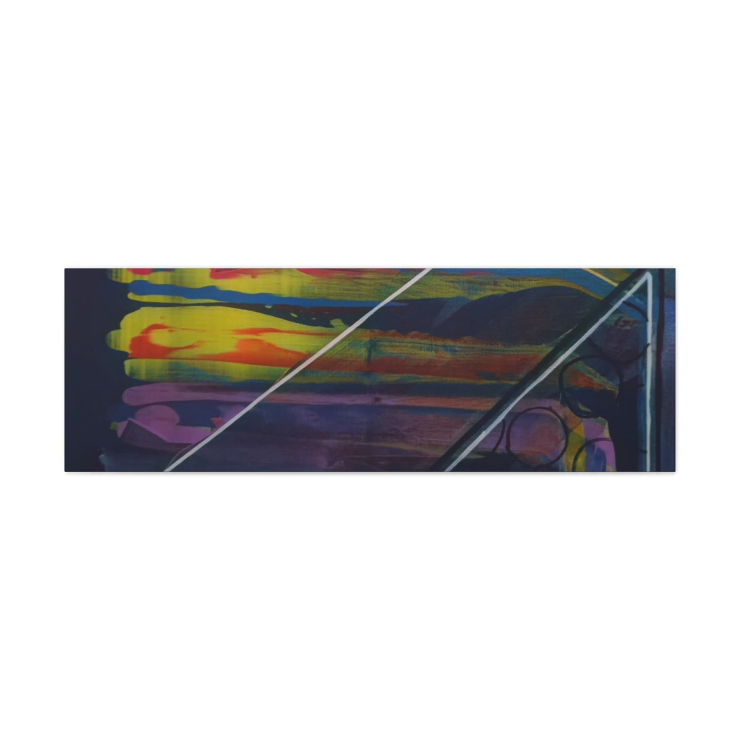 Abstract Geometric Canvas Art - 2025 astronomy – Colorful Drip Triangle Stretched Canvas