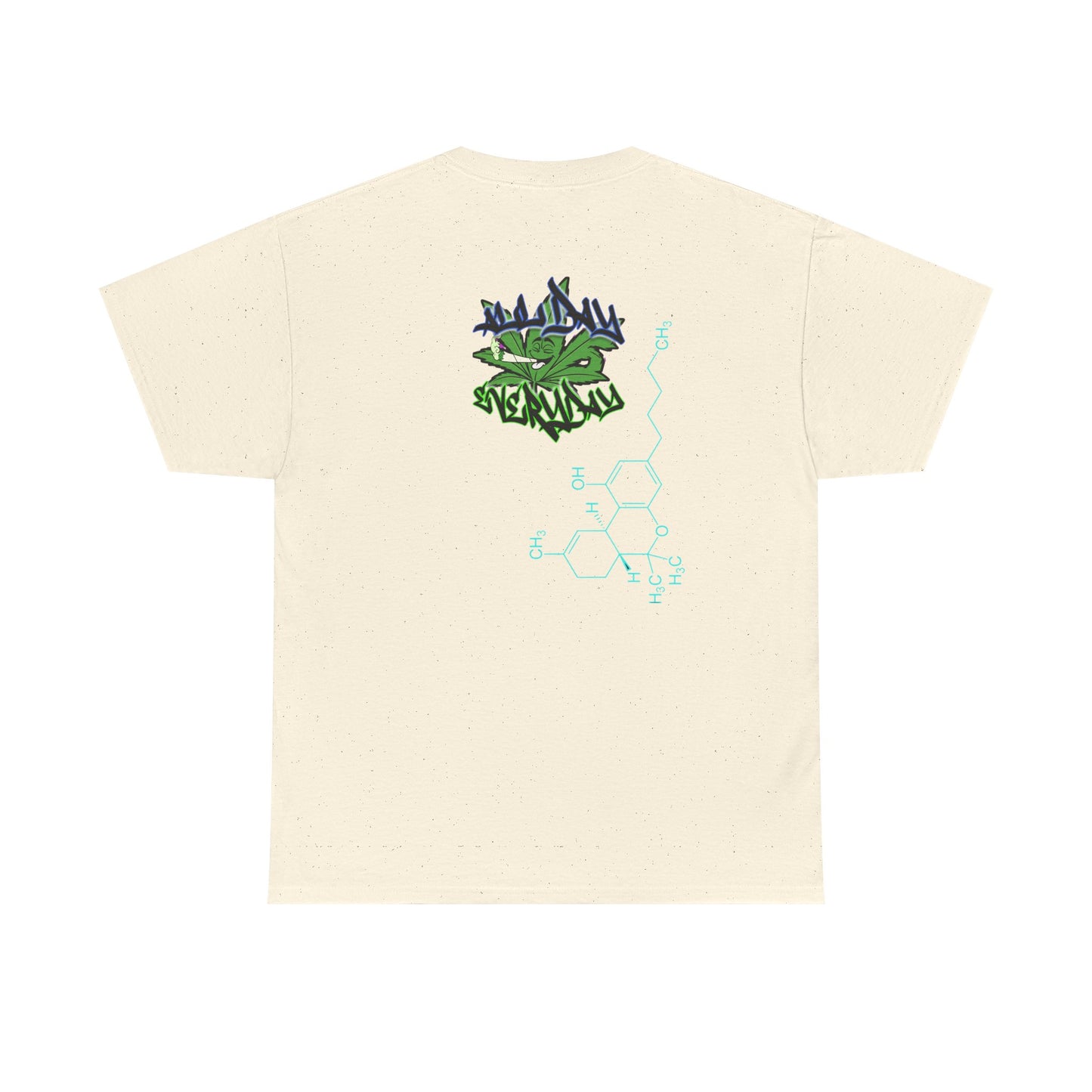 AllDay | Everyday - molecular logo — Green Graffiti Plant Design Chest & Back Print