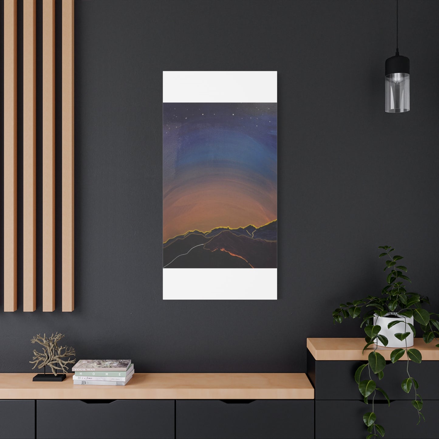 Sunset Mountain Canvas Wall Art - first light — Matte Stretched Landscape Print