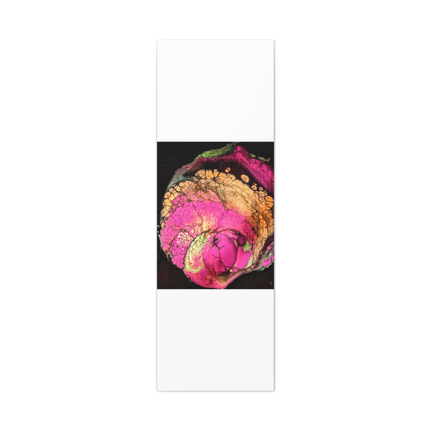 Abstract Pink & Gold Fluid Art Canvas