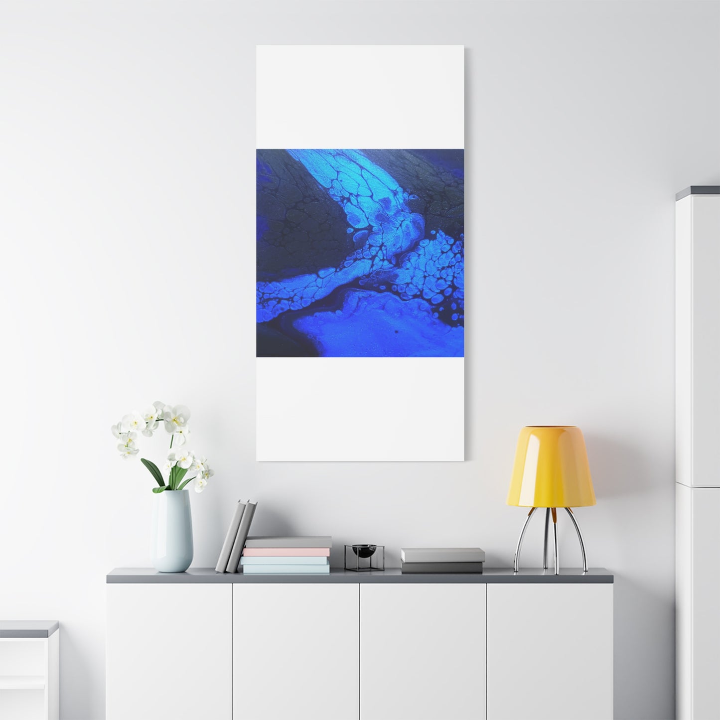 Abstract Blue Ocean Canvas Print — Matte Stretched Wall Art