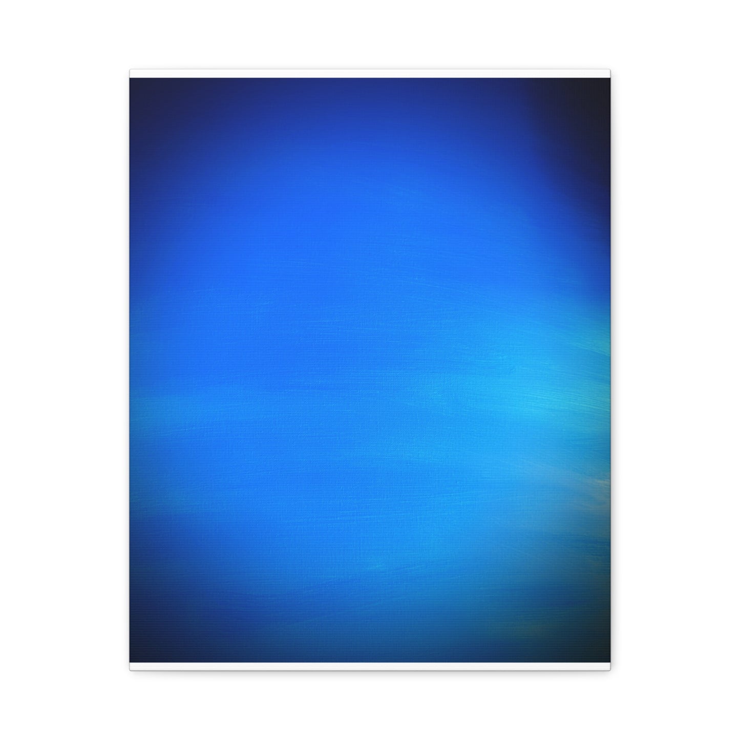 Blue Burst - Gradient Matte Canvas Print — Abstract Ocean Wall Art, Stretched 1.25"