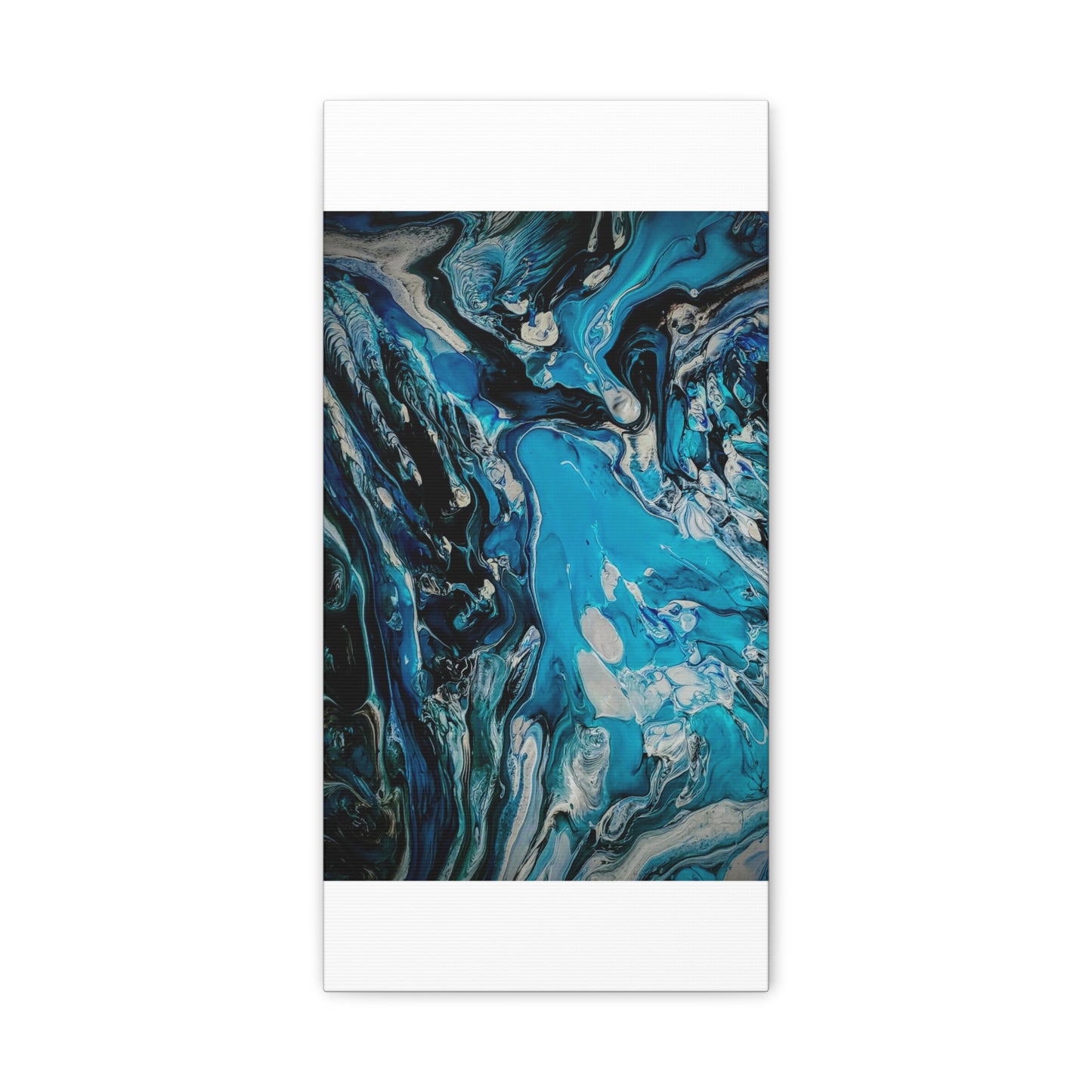 Blue Ocean Abstract Matte Canvas Print — Stretched Wall Art