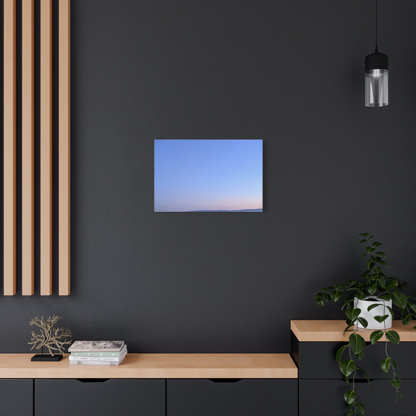 Serene Blue Horizon Matte Canvas Print — Stretched Wall Art