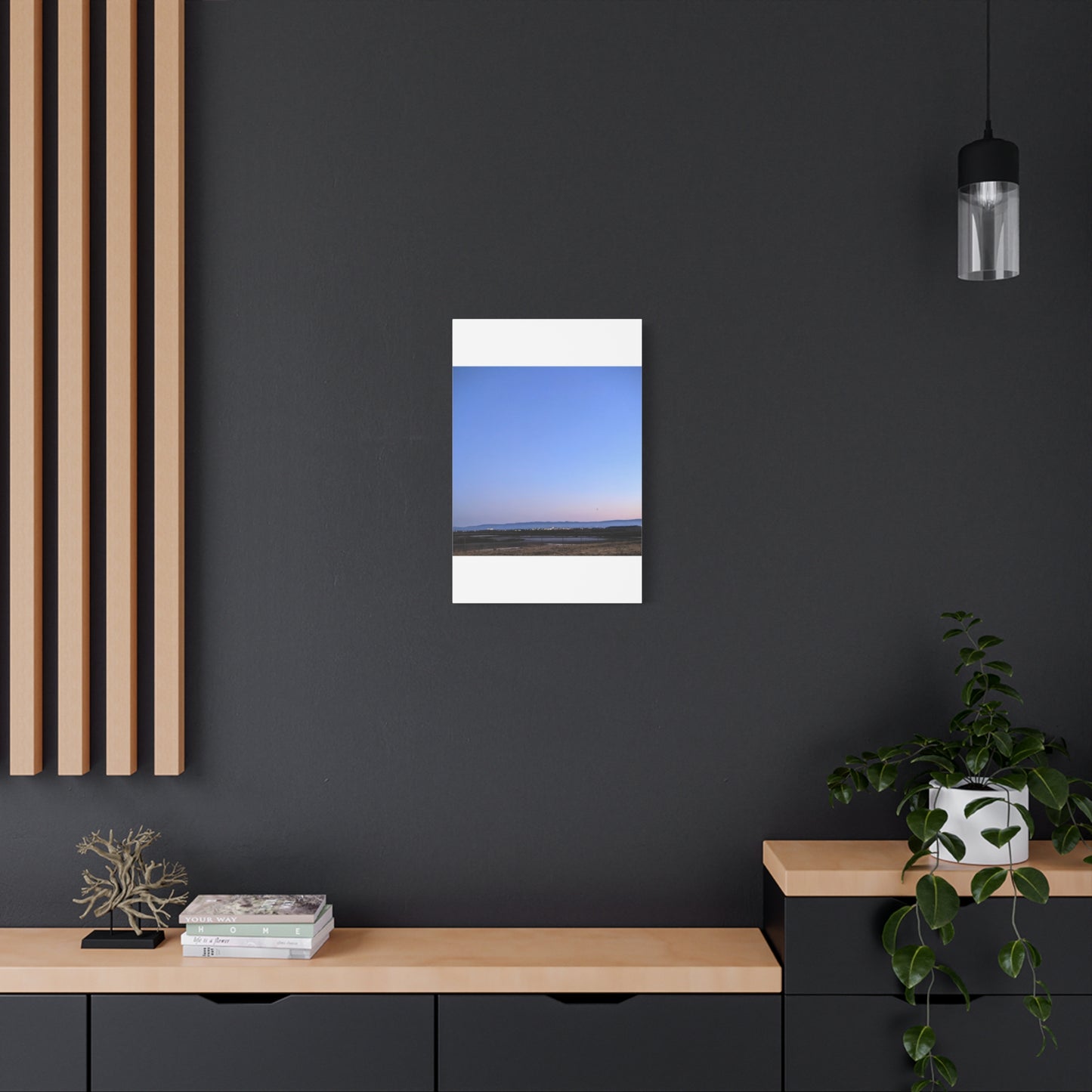 Serene Blue Horizon Matte Canvas Print — Stretched Wall Art