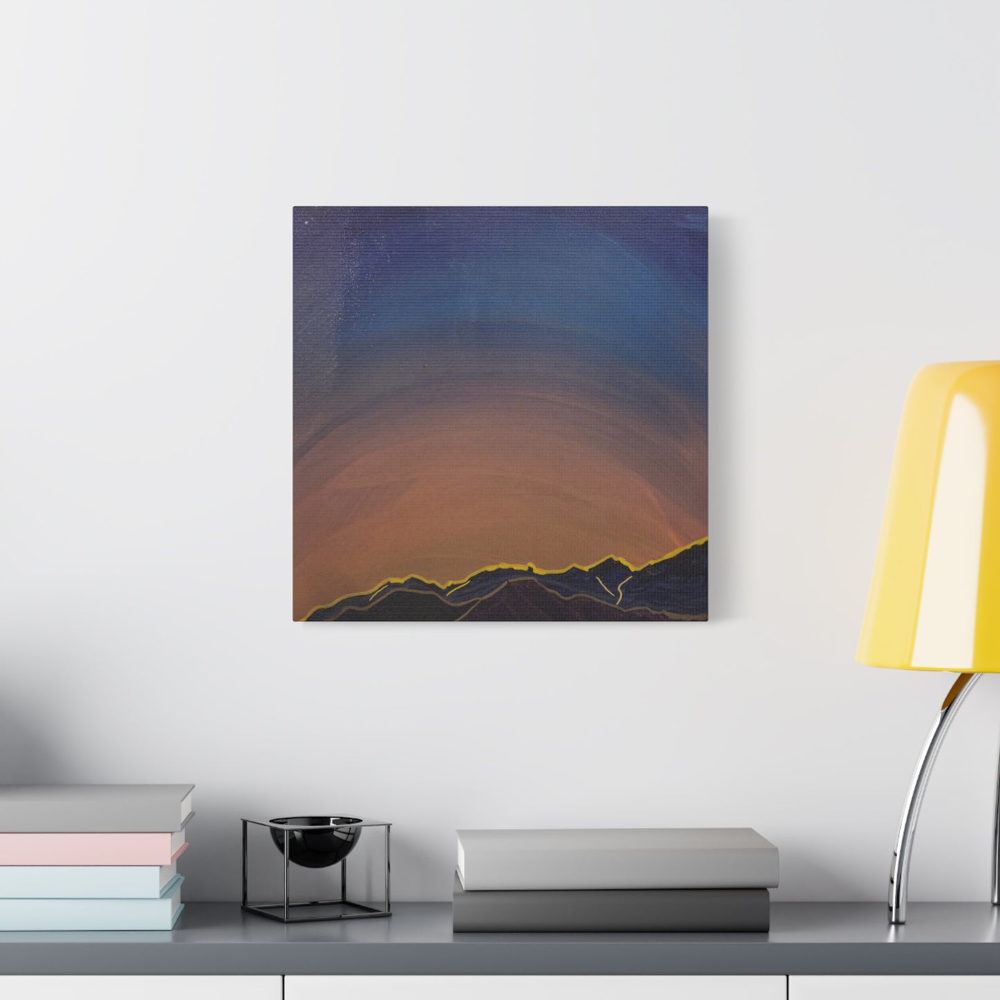 Sunset Mountain Canvas Wall Art - first light — Matte Stretched Landscape Print