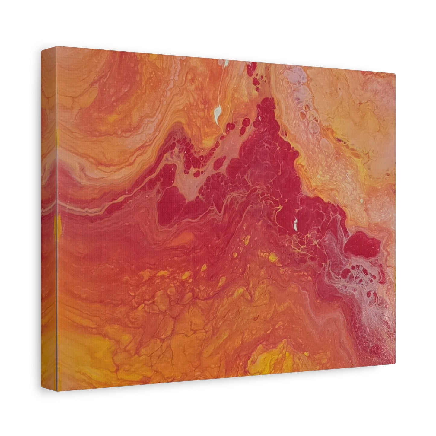 Abstract Pepto Popured - Sunset Swirl Matte Canvas Art - Stretched 1.25"