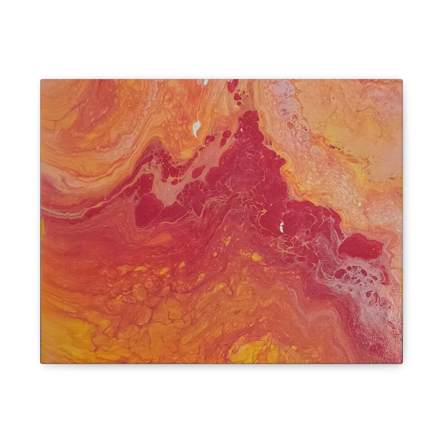 Abstract Pepto Popured - Sunset Swirl Matte Canvas Art - Stretched 1.25"
